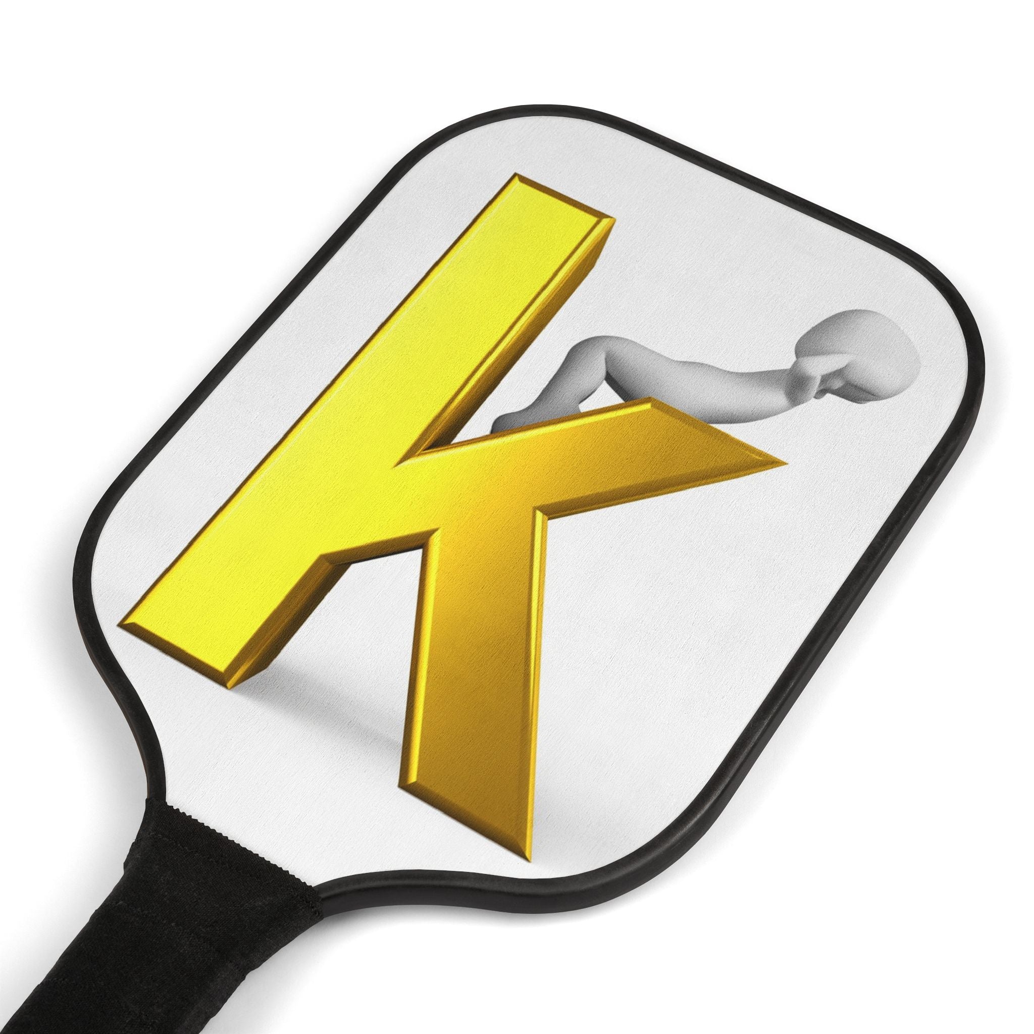 Gold K Monogram Pickleball Paddle