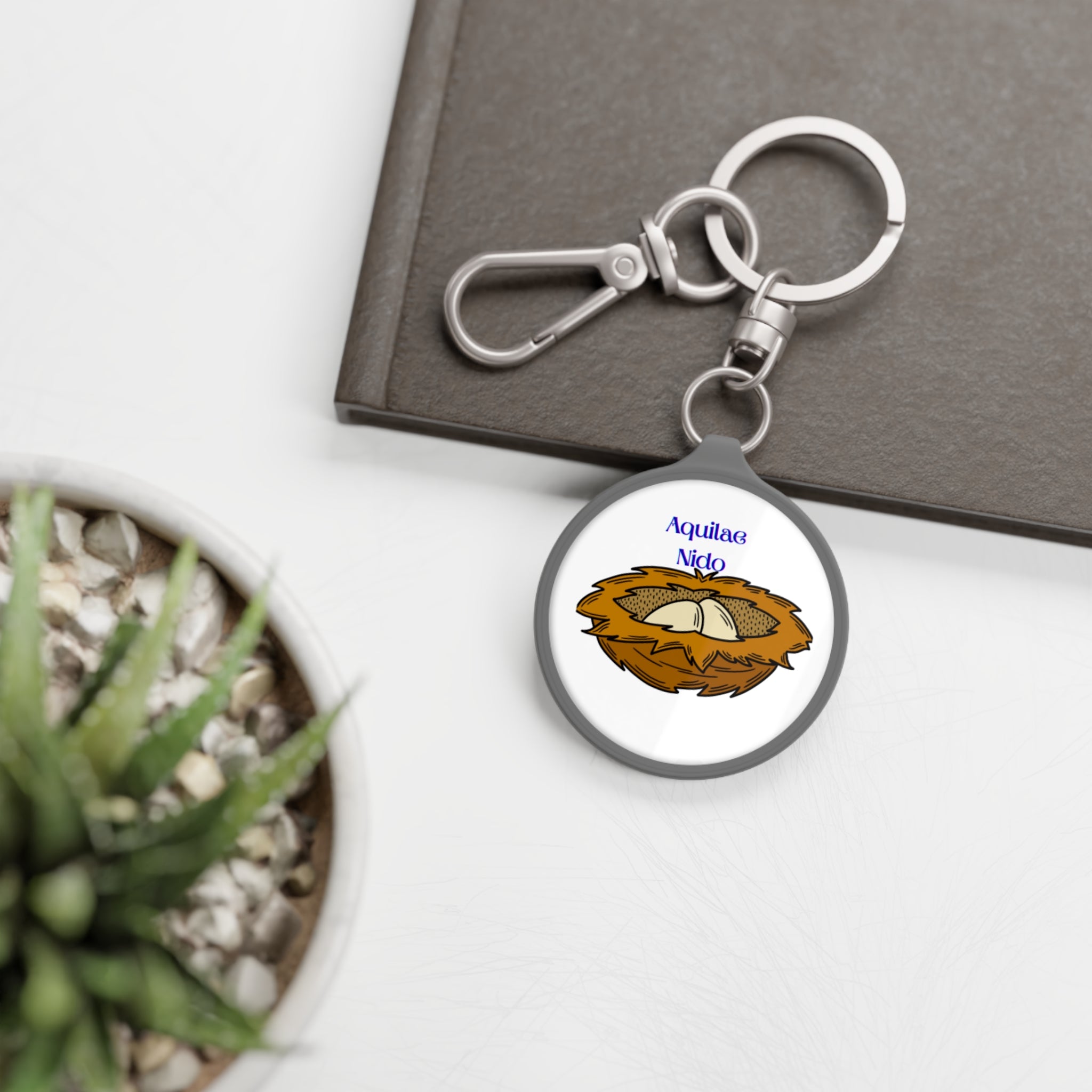 Keyring Tag With Eagle Nest