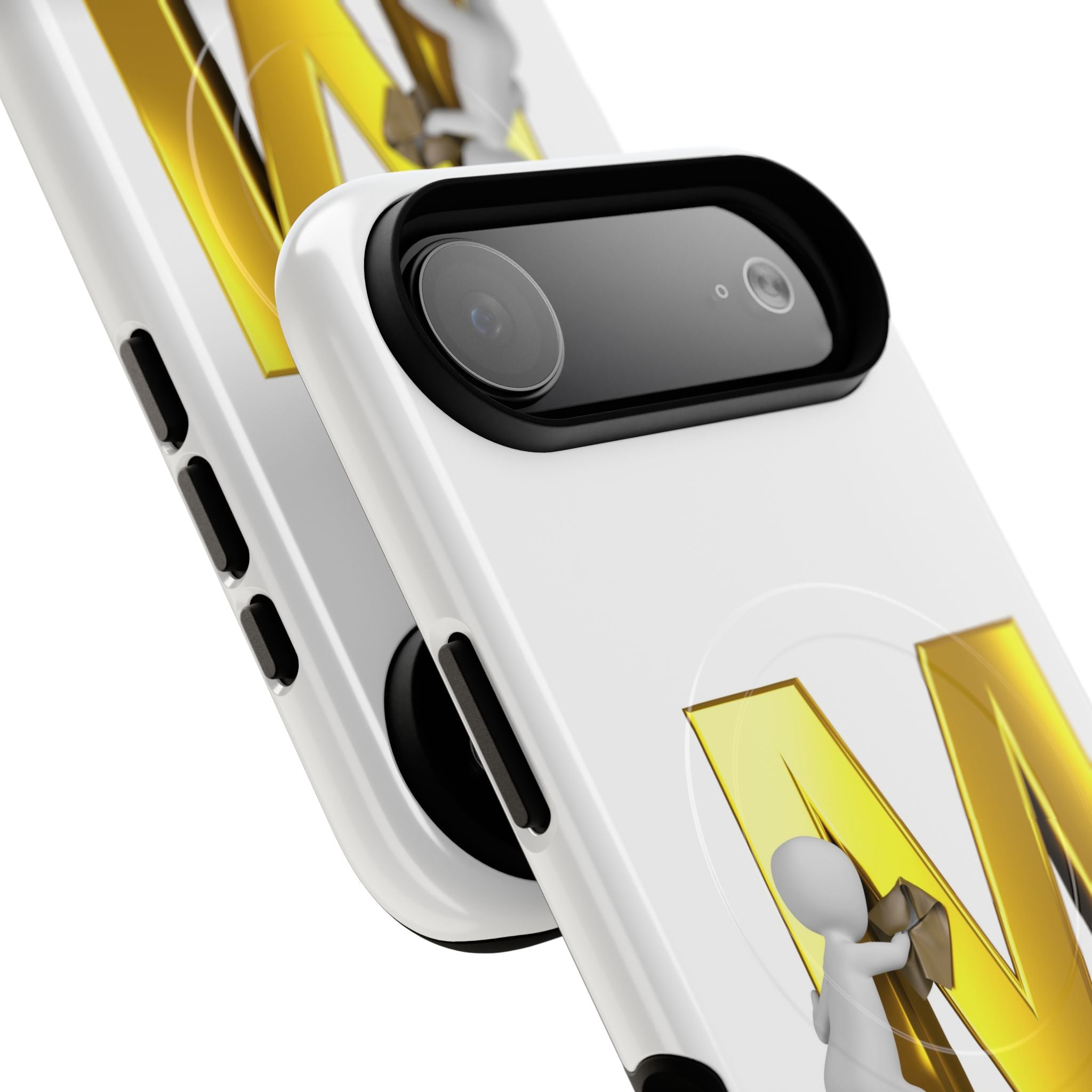Gold Letter M with Worker Phone Case | Magnetic Tough Case