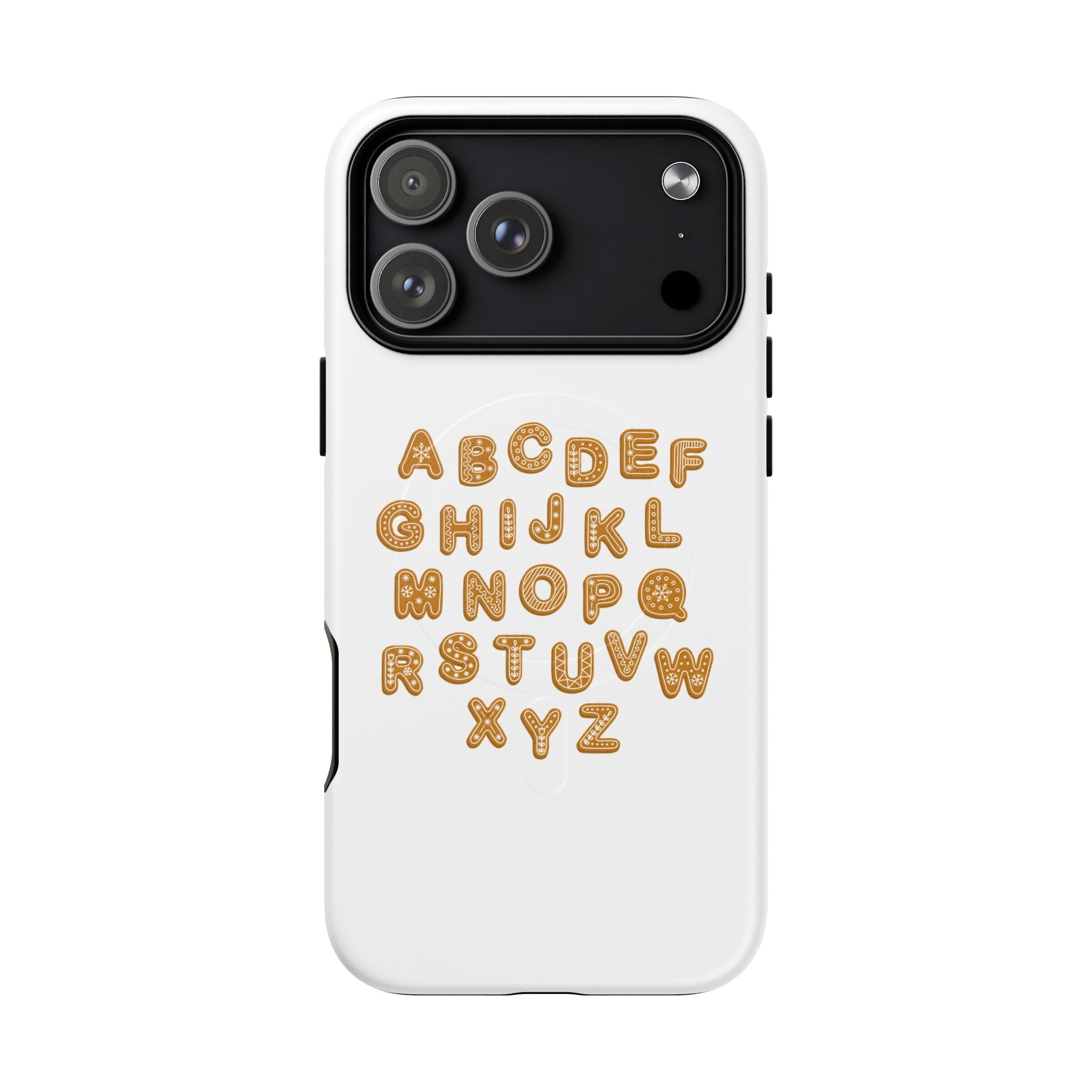 Coque de Téléphone Alphabet Cookie | Coque Magnétique Robuste, Lettrage Mignon