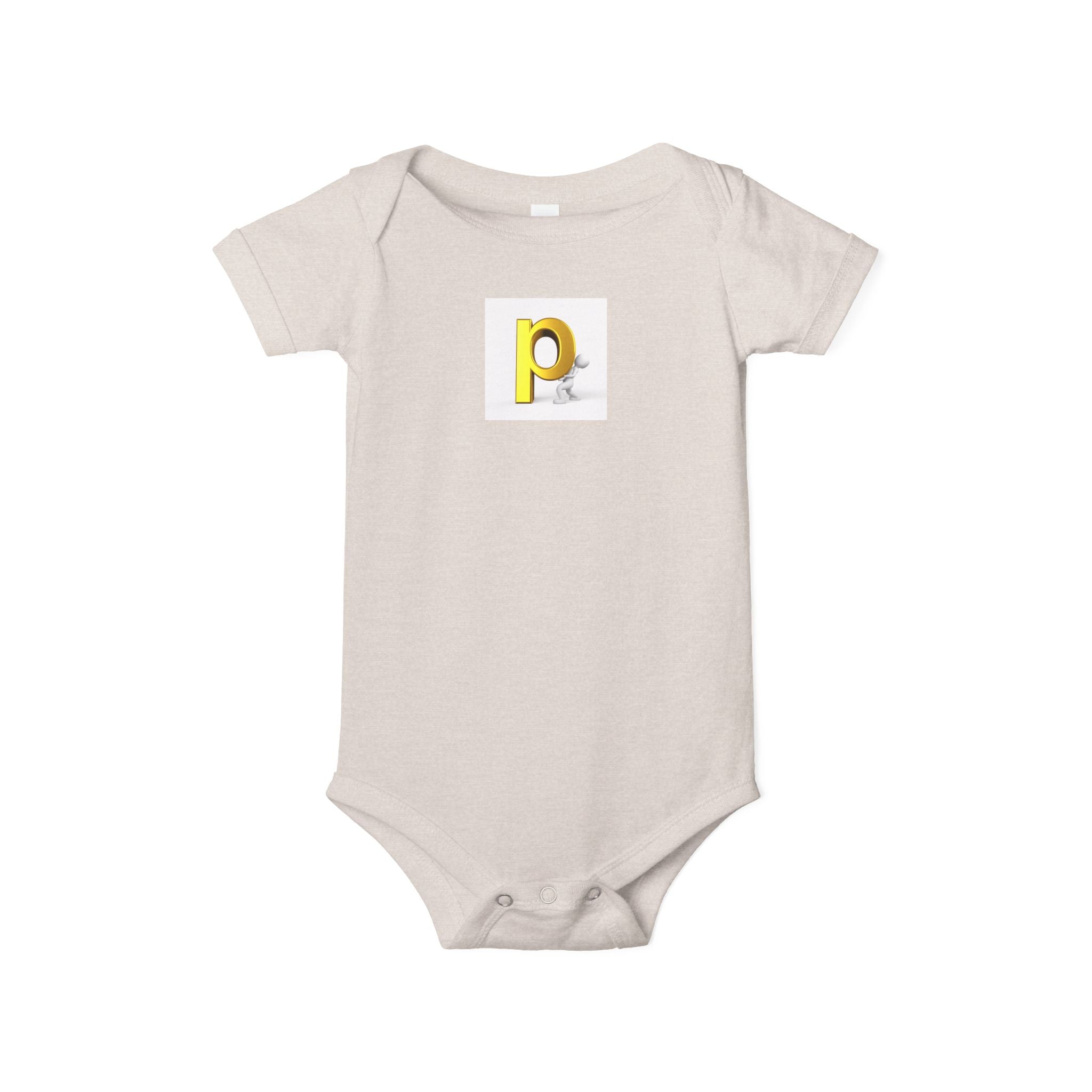 Body bébé Lettre P jaune | Grenouillère bébé