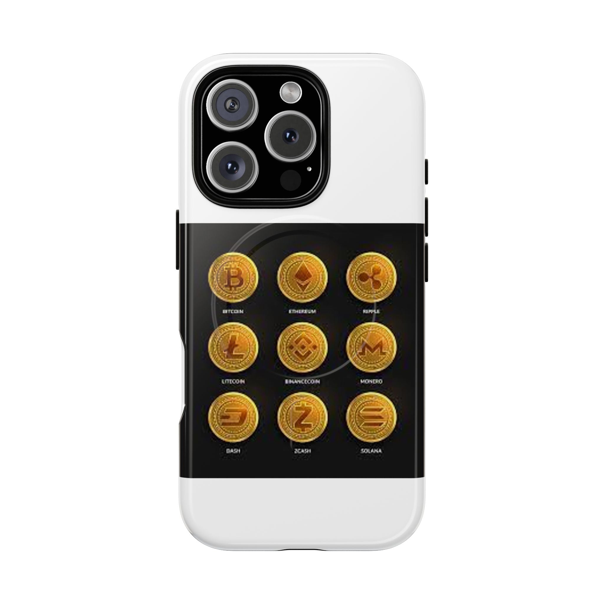 Coque de Téléphone Graphique de Monnaie Crypto | Coque Magnétique Robuste