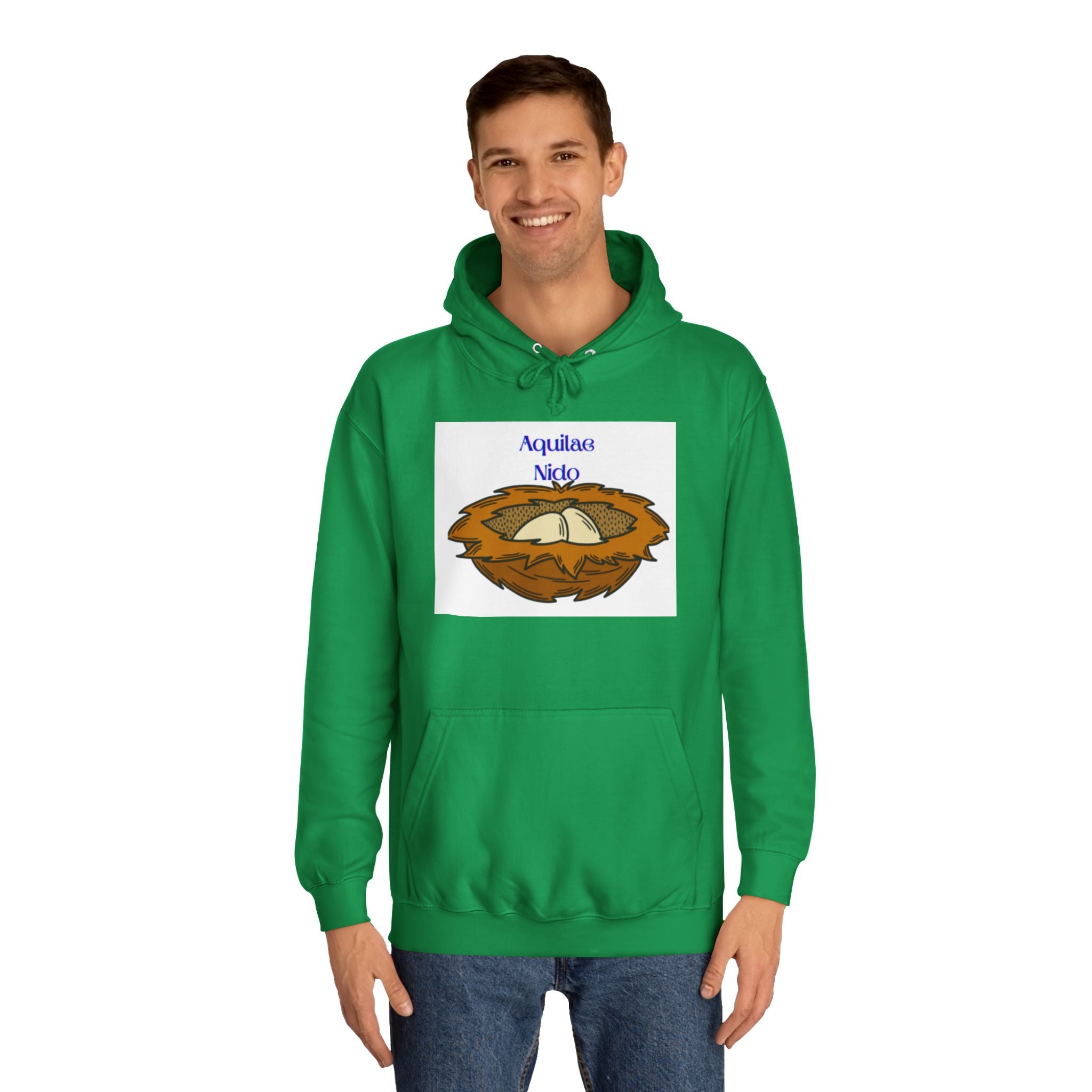 Aquilae Nido Nest Illustration Hoodie | College Crest Style