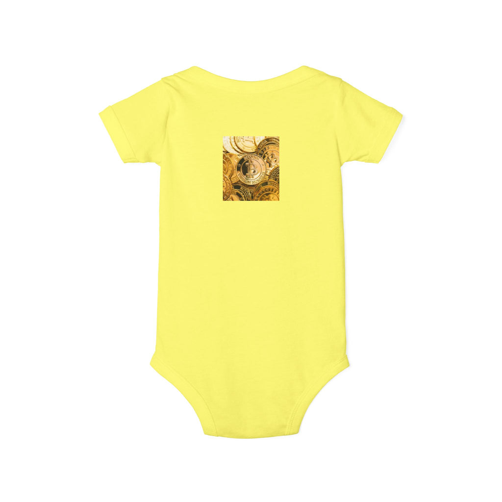 Bitcoin Cryptocurrency Infant One Piece | Floral Nursery Baby Bodysuit