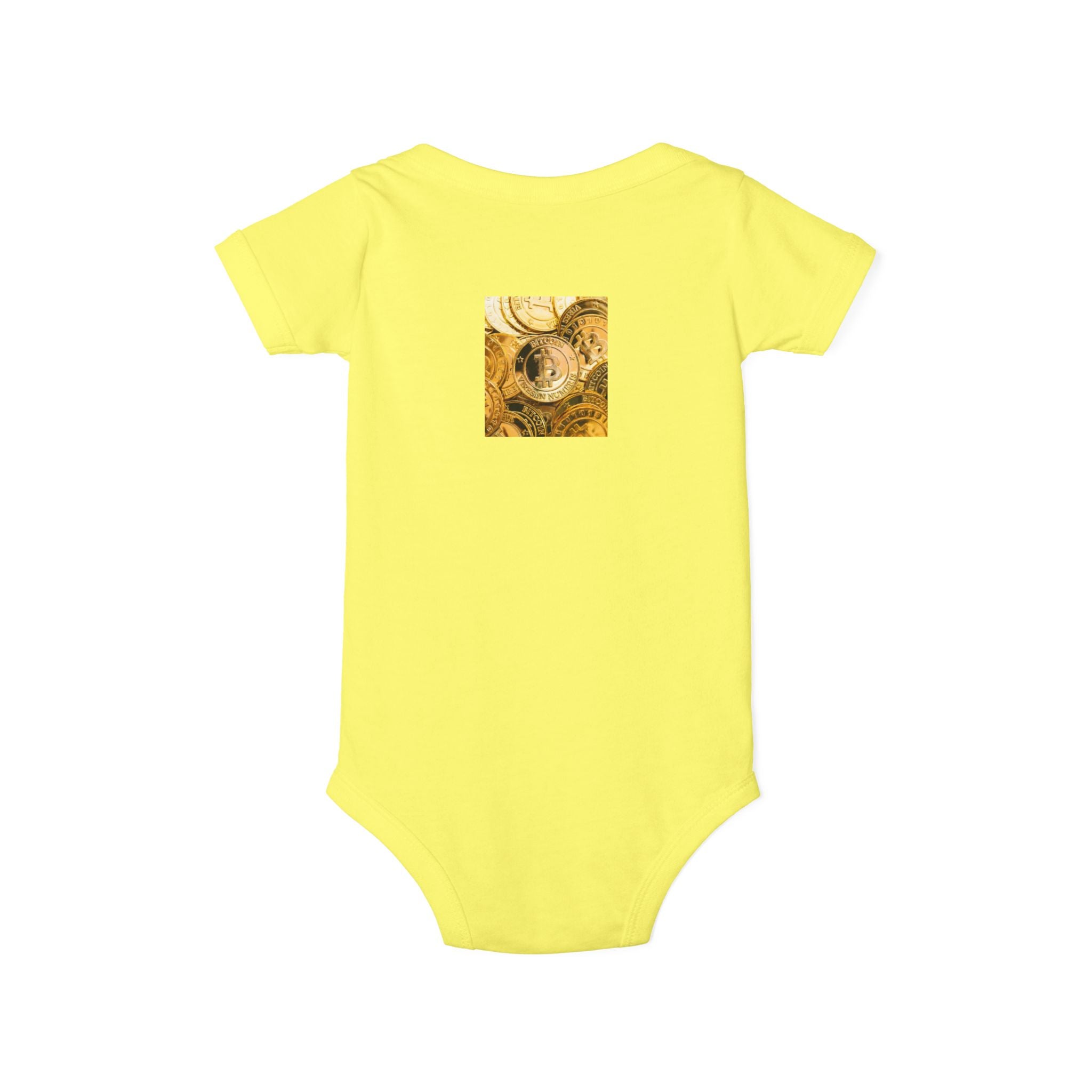 Bitcoin Cryptocurrency Infant One Piece | Floral Nursery Baby Bodysuit