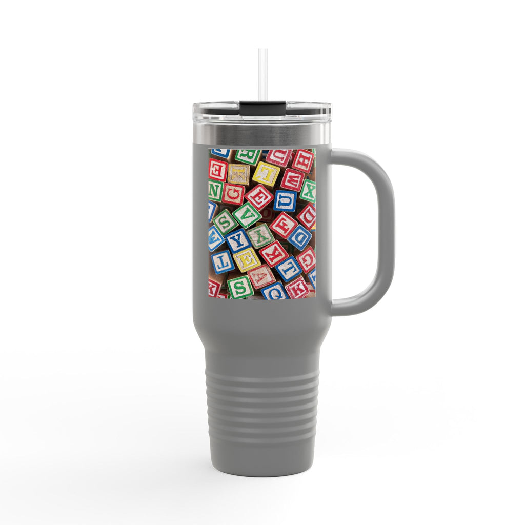 Colorful Alphabet Blocks Insulated Travel Mug | 40oz