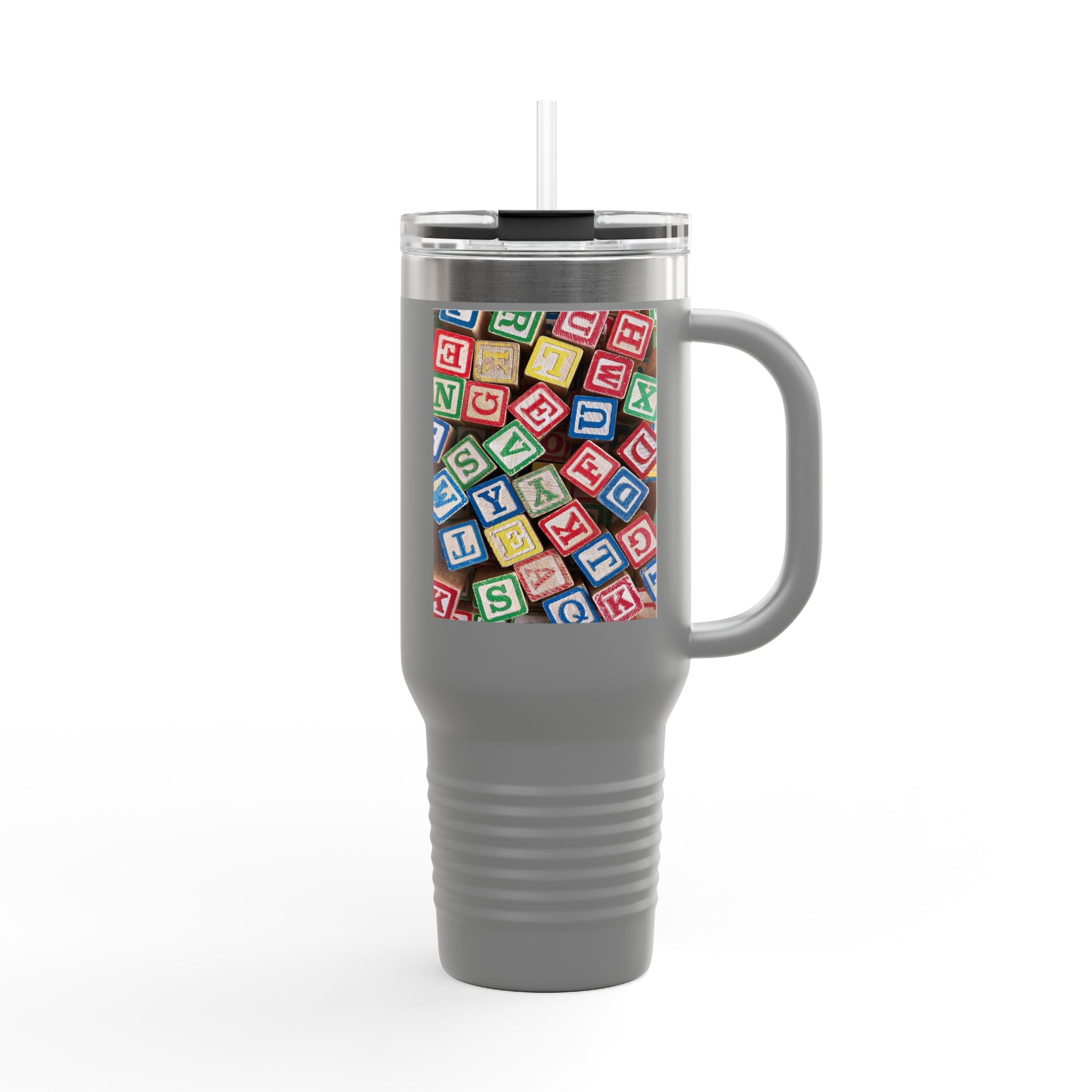 Colorful Alphabet Blocks Insulated Travel Mug | 40oz