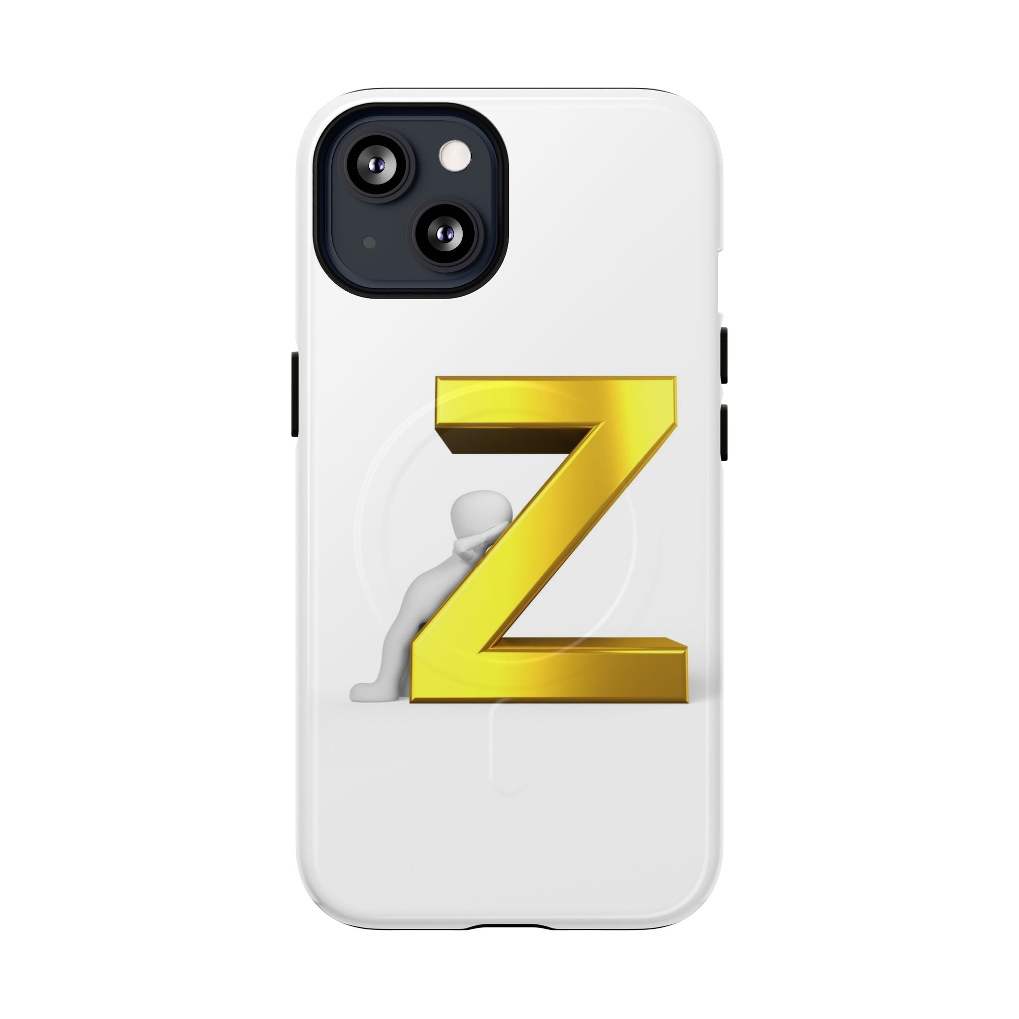 Coque de téléphone 3D Lettre Z Dorée | Coque magnétique robuste