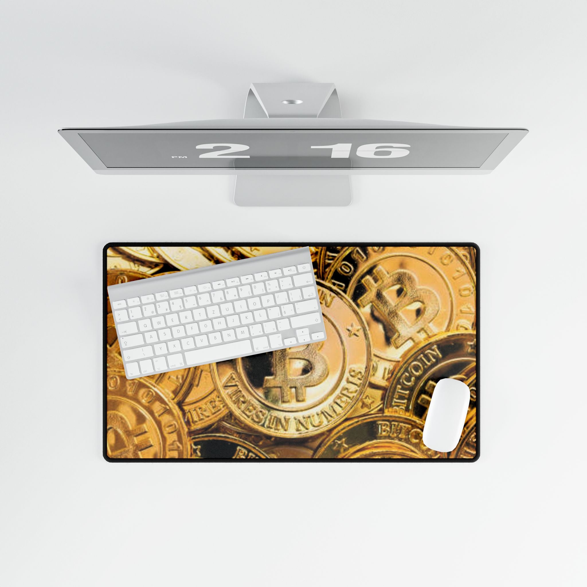 Bitcoin Coin Pile Desk Mat | Crypto Gaming Mouse Pad