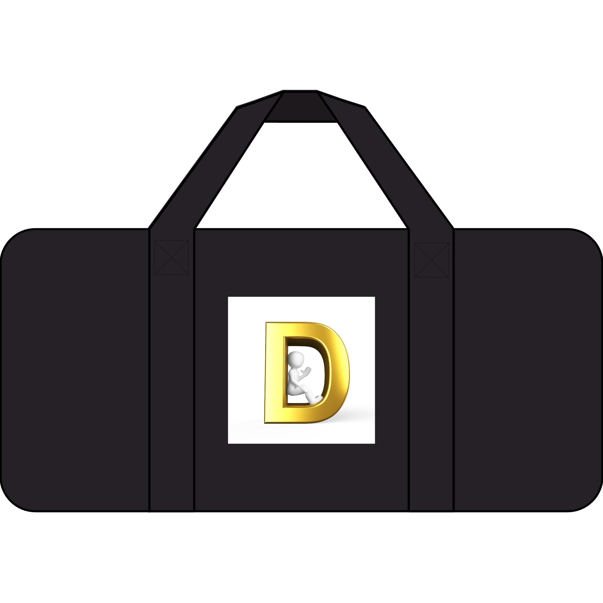 Gold Monogram D Logo Tripper Duffel Bag | Checkered or Camo Strap