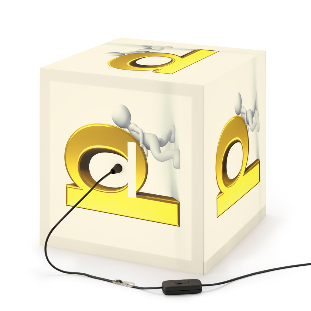 3D Gold Letter P Light Cube Lamp | Room Decor, Hanging Pendant