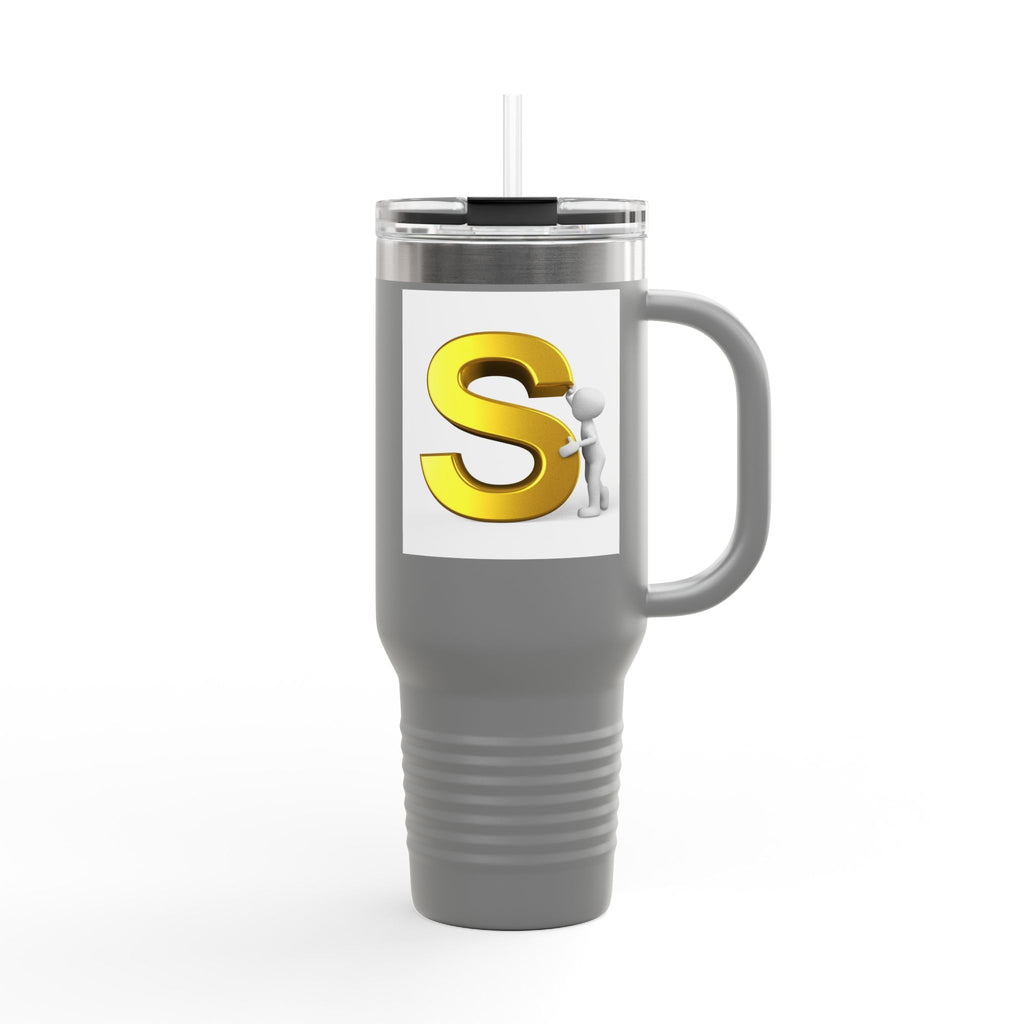 Large Gold Letter S monogram | Travel Mug