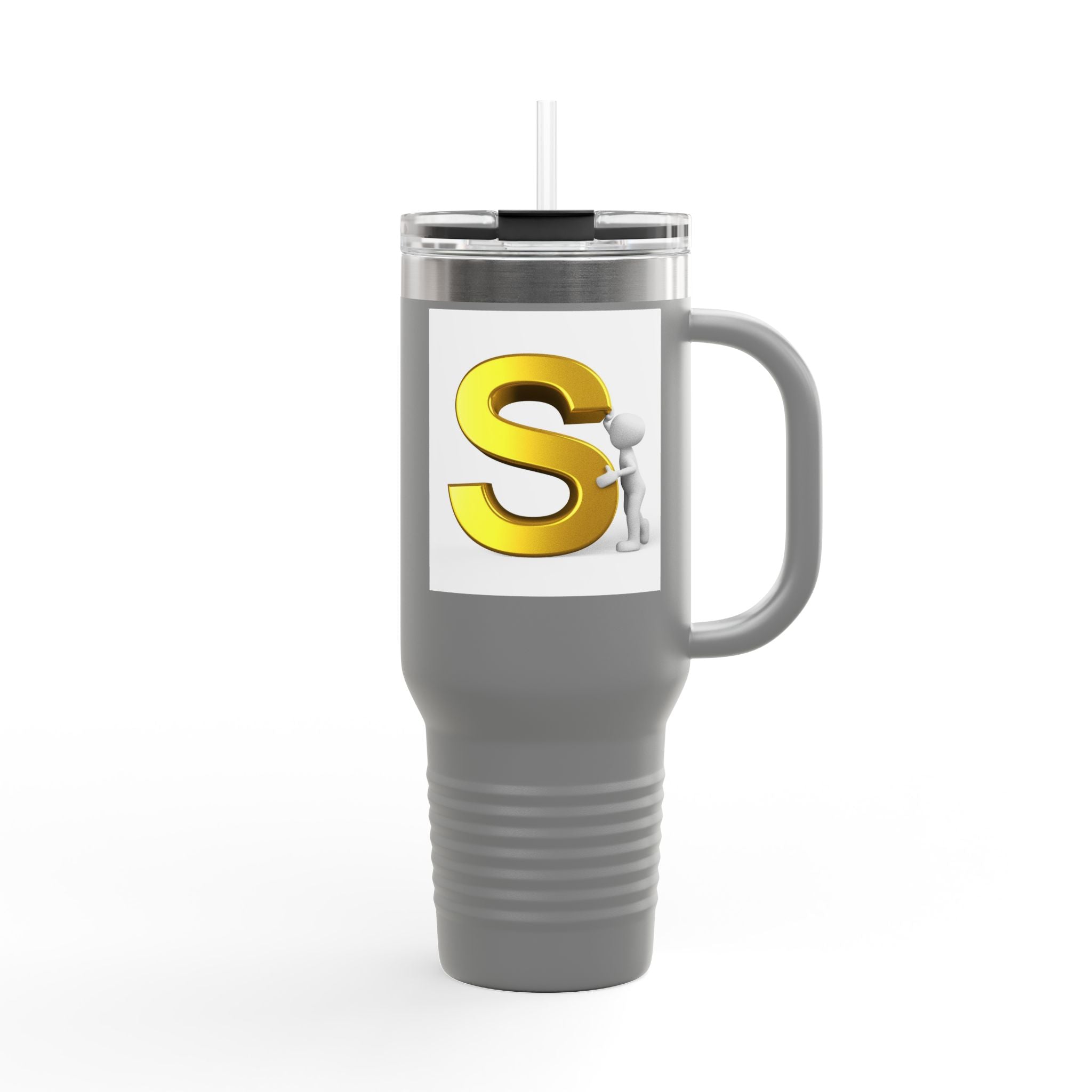 Large Gold Letter S monogram | Travel Mug