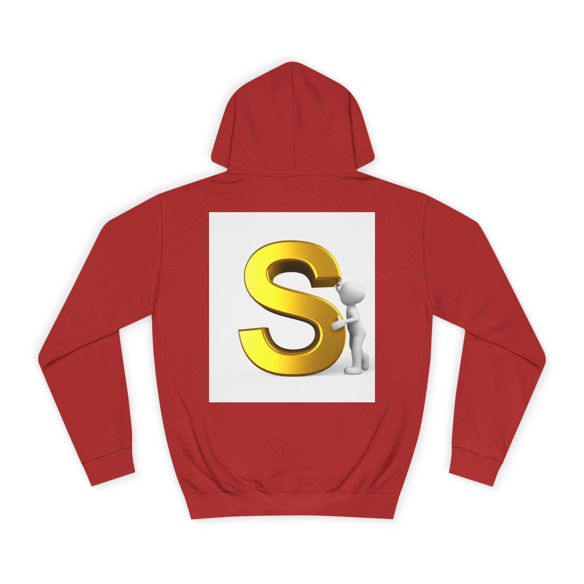 Gold Letter S with Character Hoodie | Initial Monogram Sweatshirt