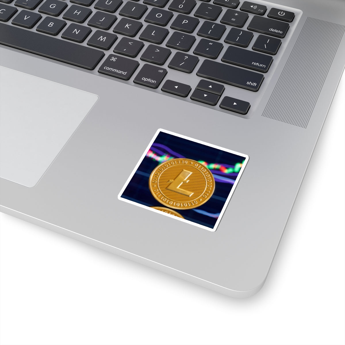 Litecoin Coin Sticker | Kiss-Cut Crypto Decal, Laptop Sticker