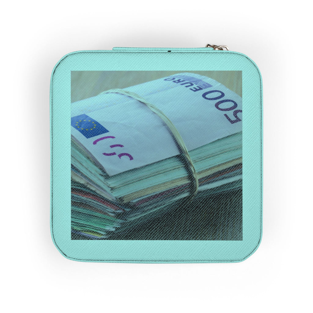 Stack of Cash Photo Jewelry Travel Case | Compact Velvet Lined Organizer