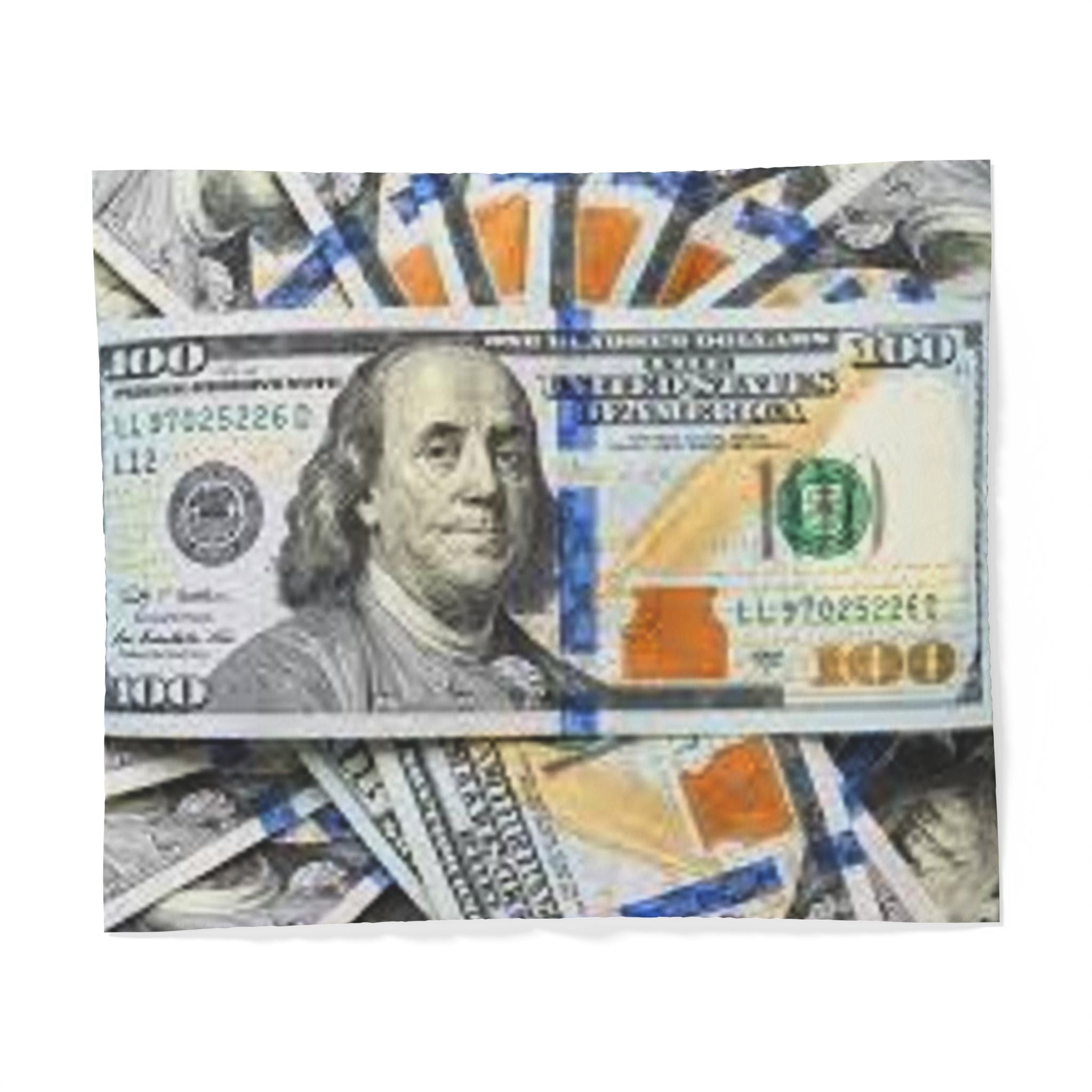 Hundred Dollar Bills Cotton Duvet Cover | Money Pattern Bedding