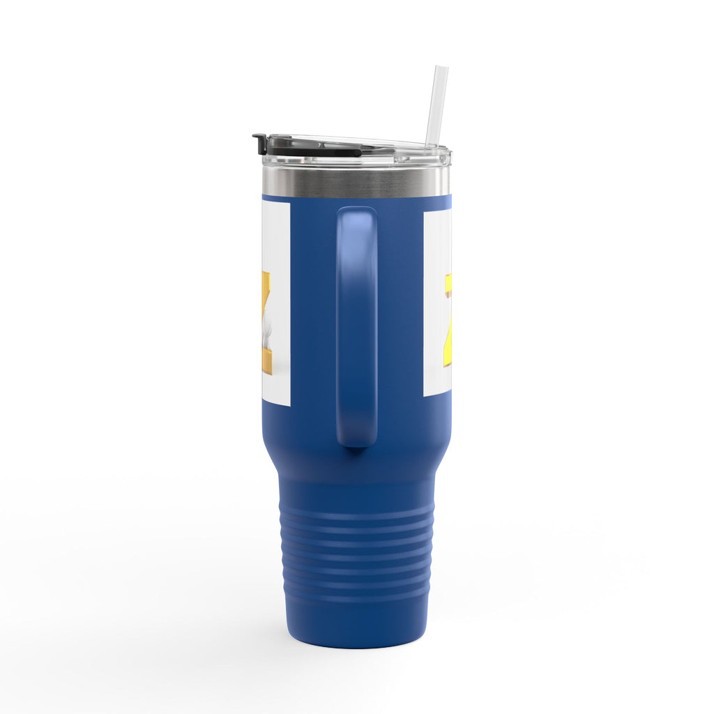 Gold Letter Z Monogram Travel Mug | 40oz Insulated Tumbler