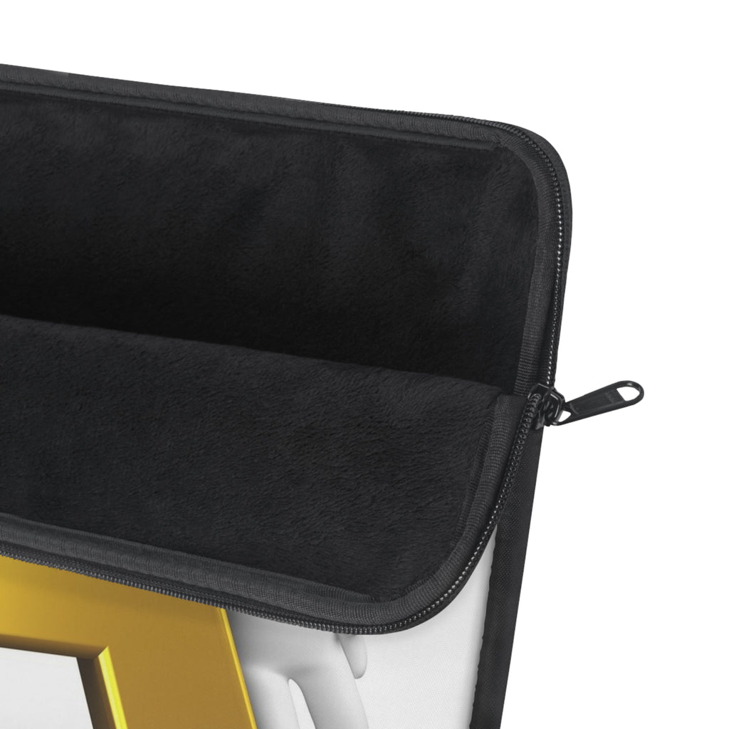 Gold Letter A Monogram Laptop Sleeve | Initial A Alphabet Case