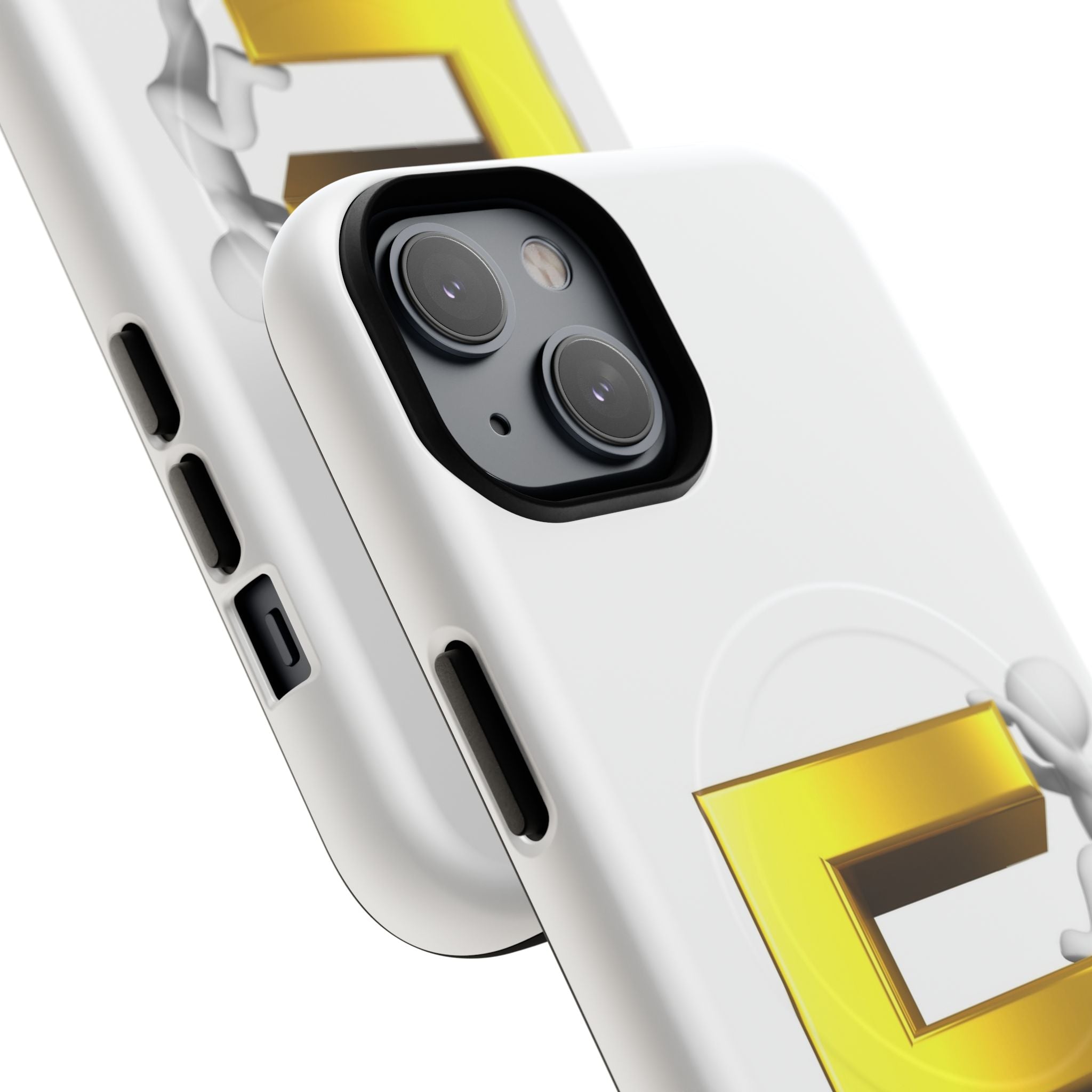 3D Gold Letter F Climber Phone Case | Magnetic Tough Case