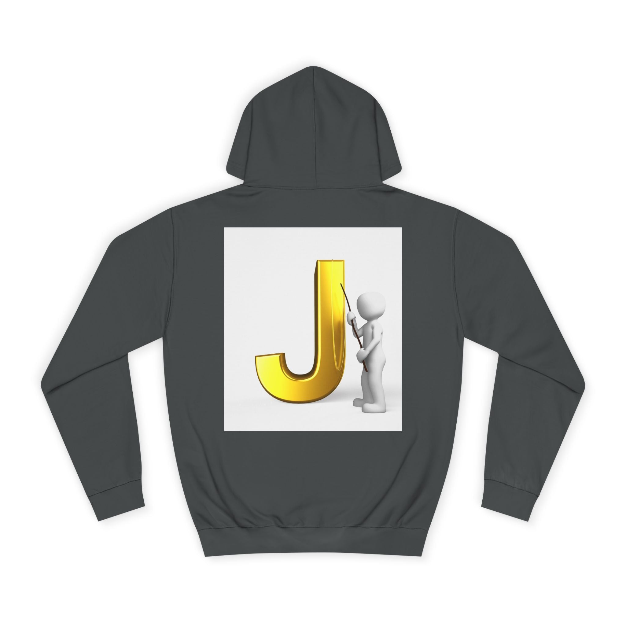 Golden Letter J Initial Hoodie | Monogram J Sweatshirt