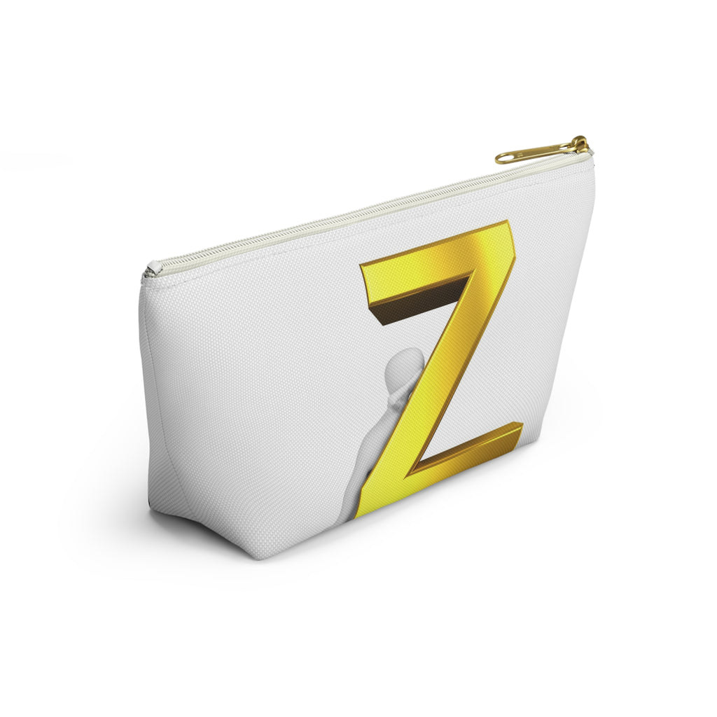 Gold Letter Z Accessory Pouch | Monogram Z Makeup Bag