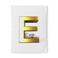 Golden Letter E with Sleeping Figure duvet cover | Initial monogram bedding