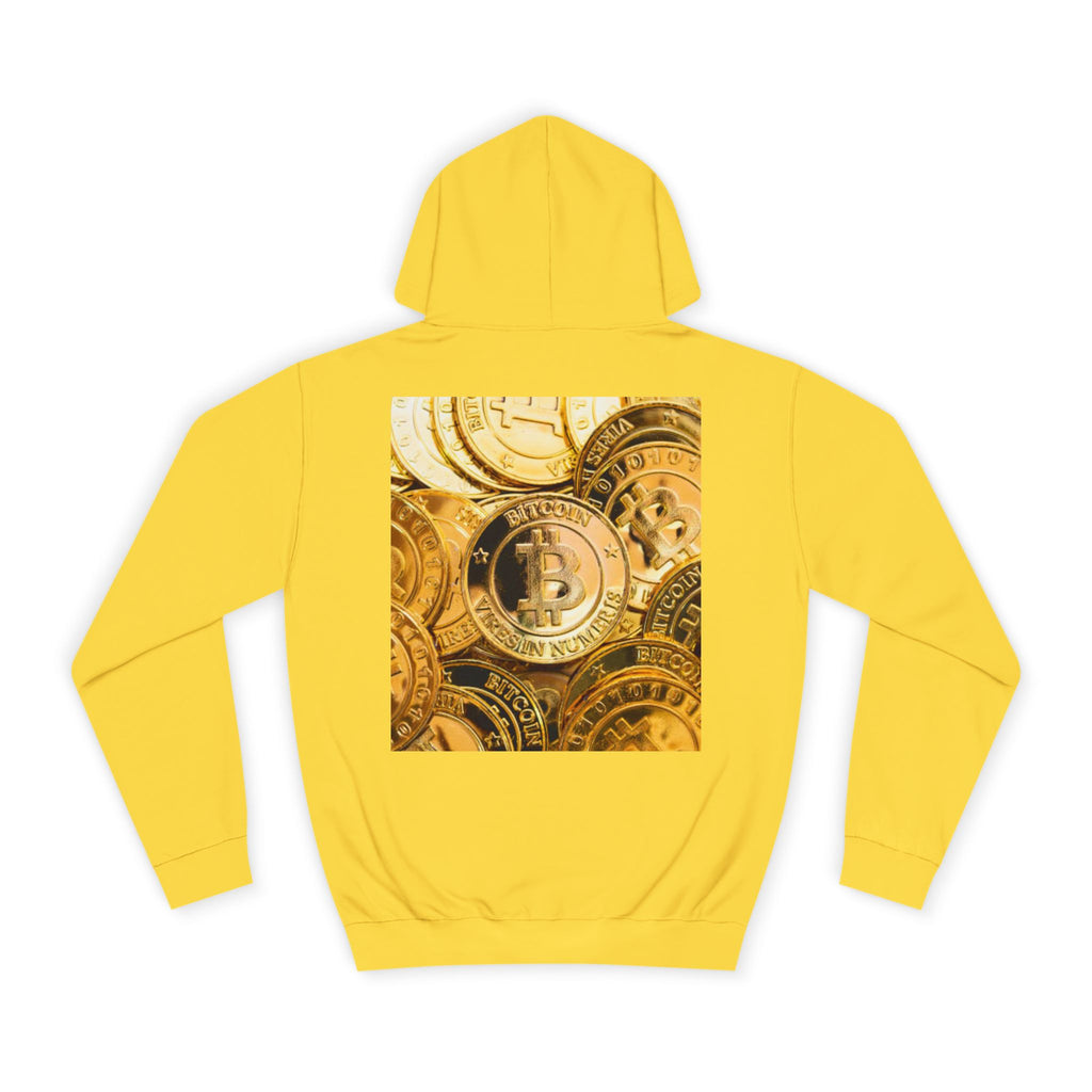 Golden Bitcoin Coins Hoodie | Crypto Cryptocurrency Crypto Art, Digital Currency Apparel