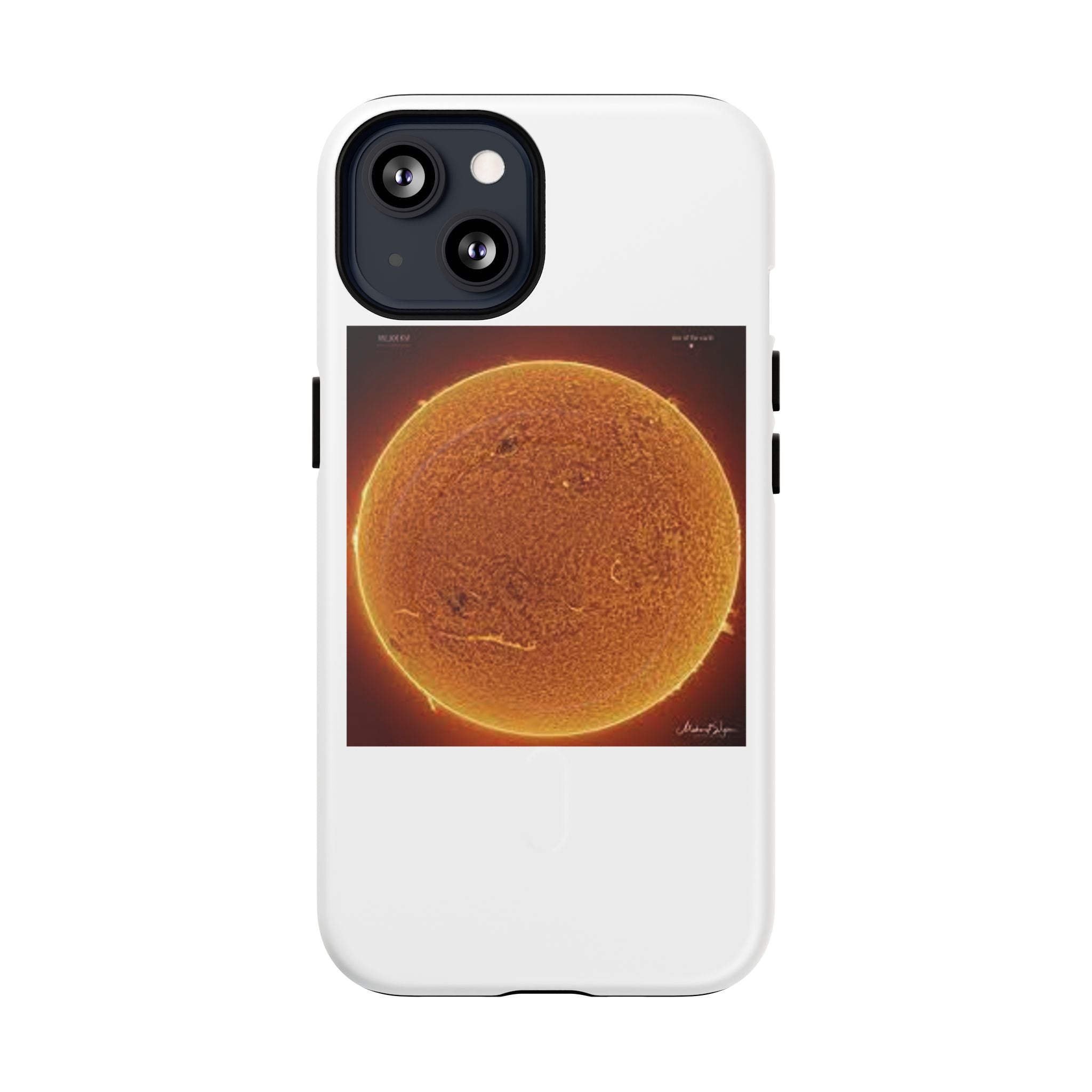 Coque de téléphone illustrée Disque Solaire | Coque magnétique résistante