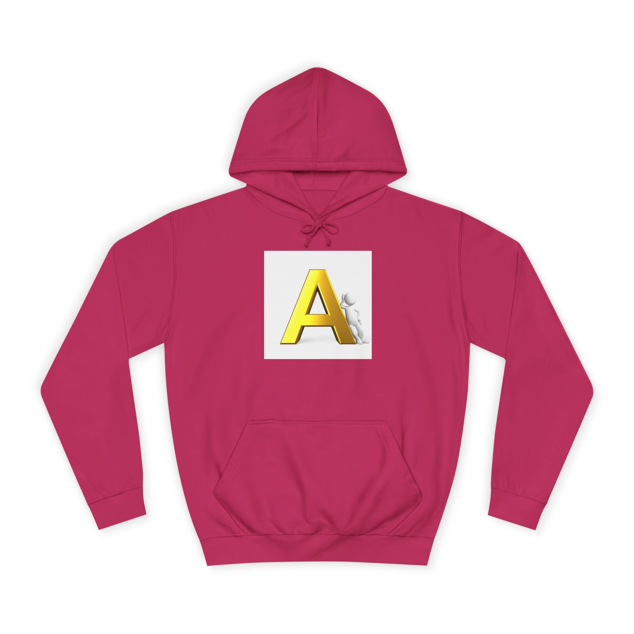 Sweat à capuche lettre A 3D or | Sweat-shirt initiales A monogramme