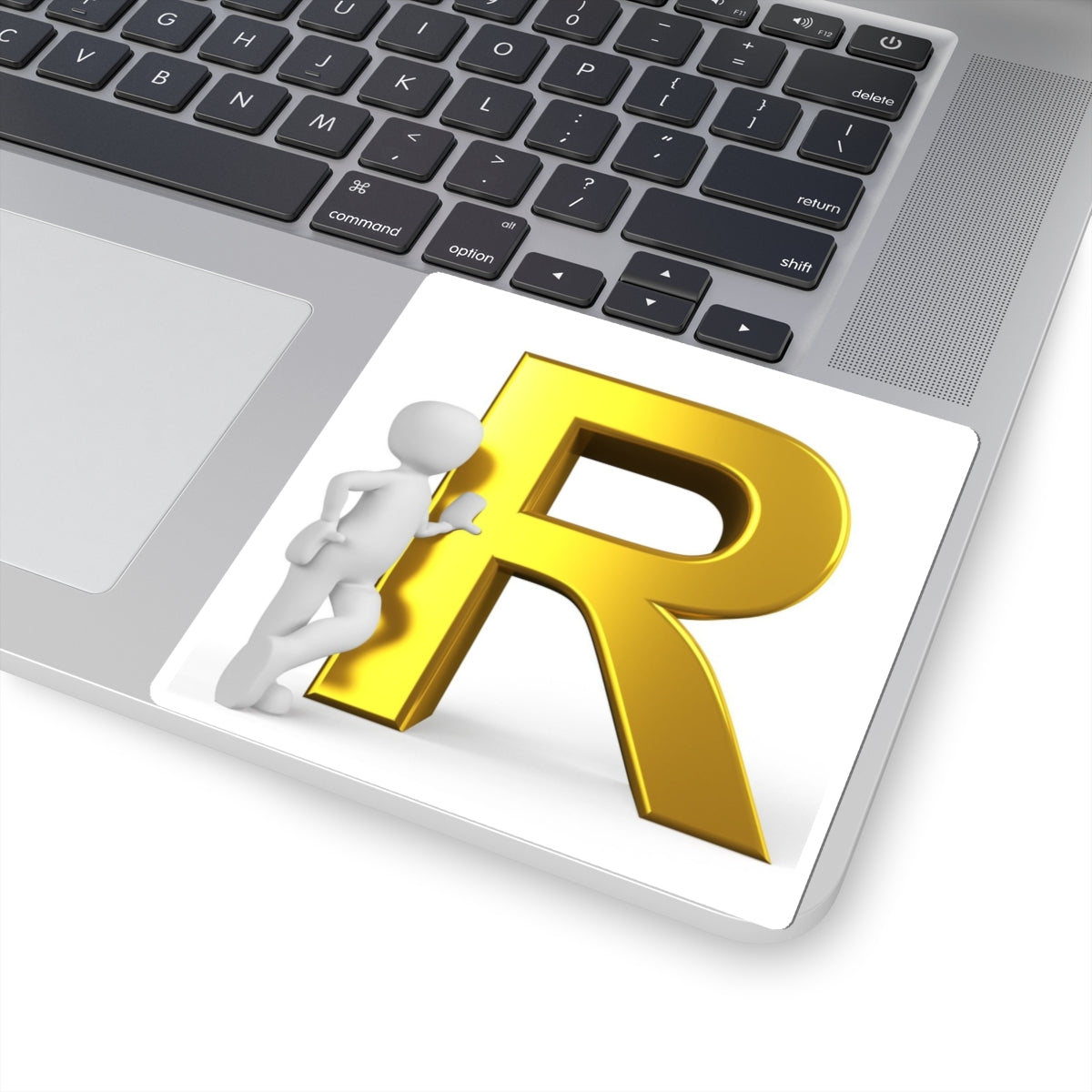 Gold Letter R Monogram Sticker kiss-cut | Laptop decal, Initial R