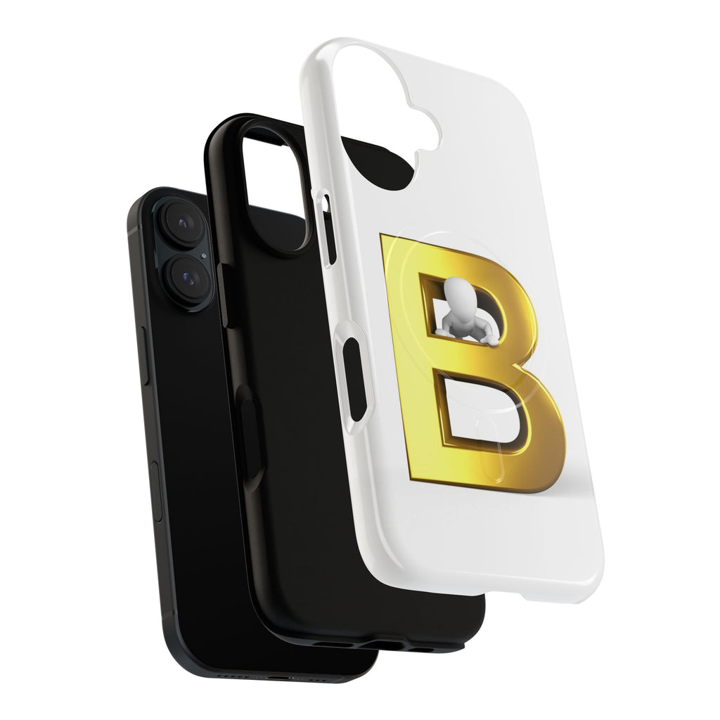 Gold 3D Letter B phone case | Tough Magnetic Case