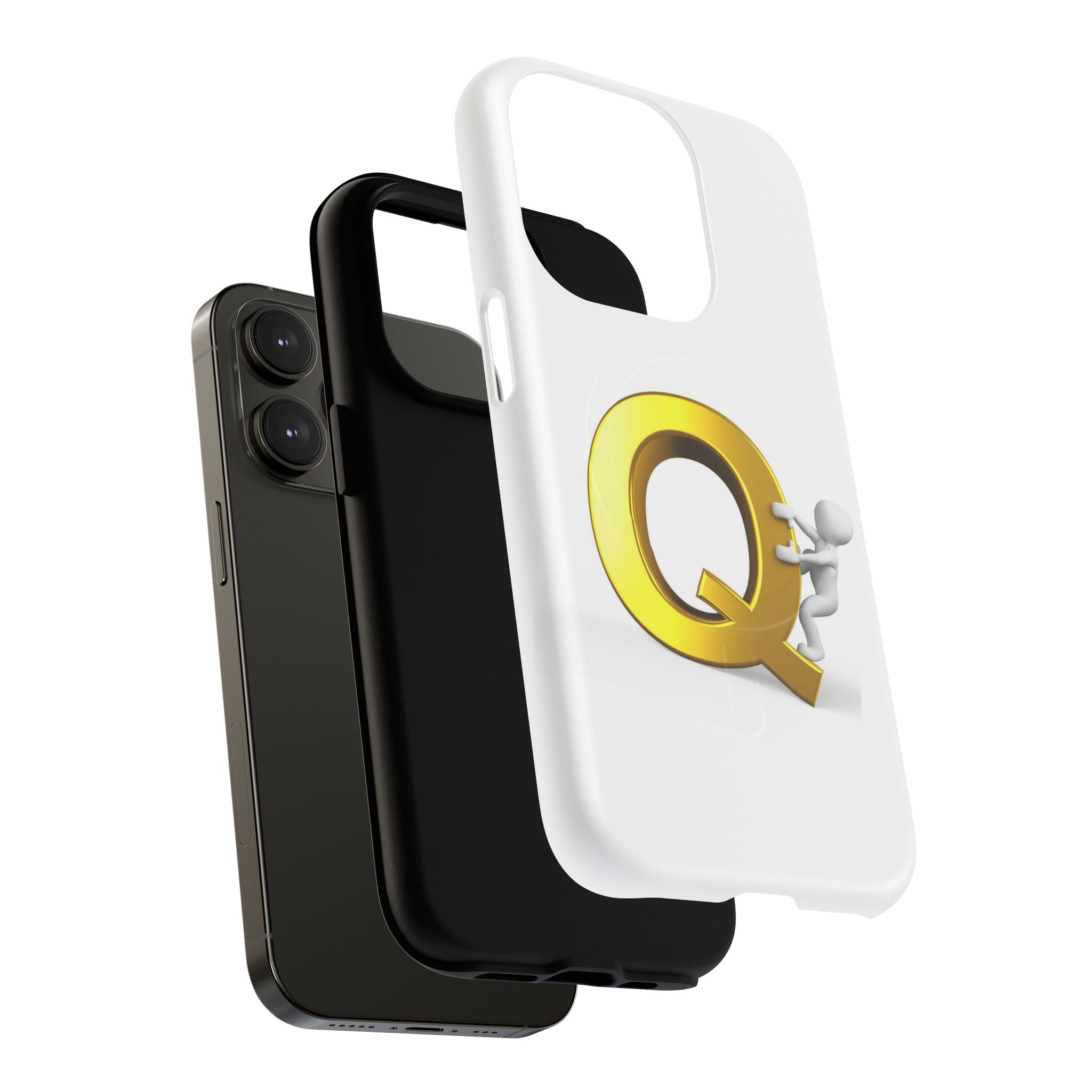 Gold Letter Q design phone case | Magnetic Tough Case