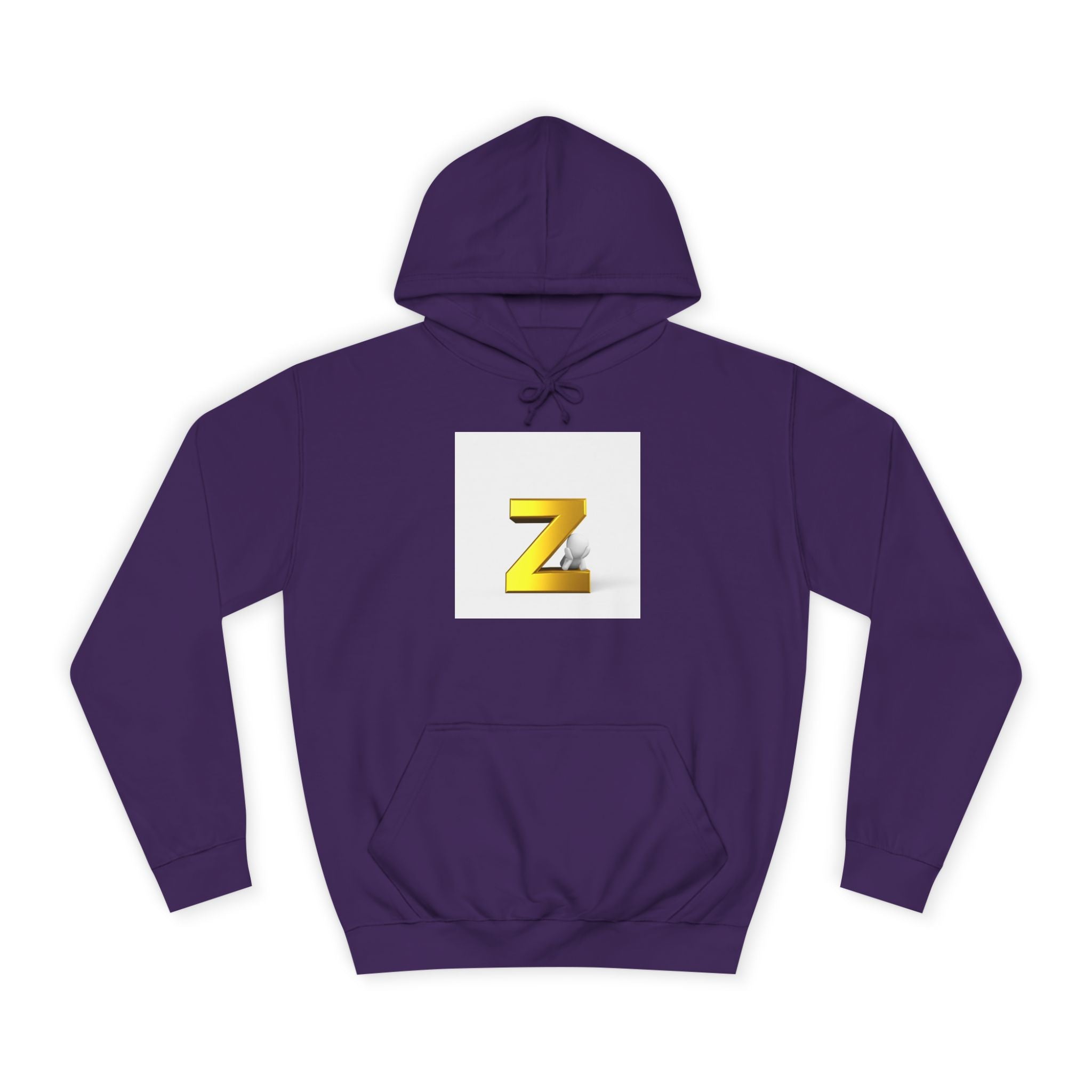 Sweat à capuche lettre Z en or 3D | Pull monogramme initial