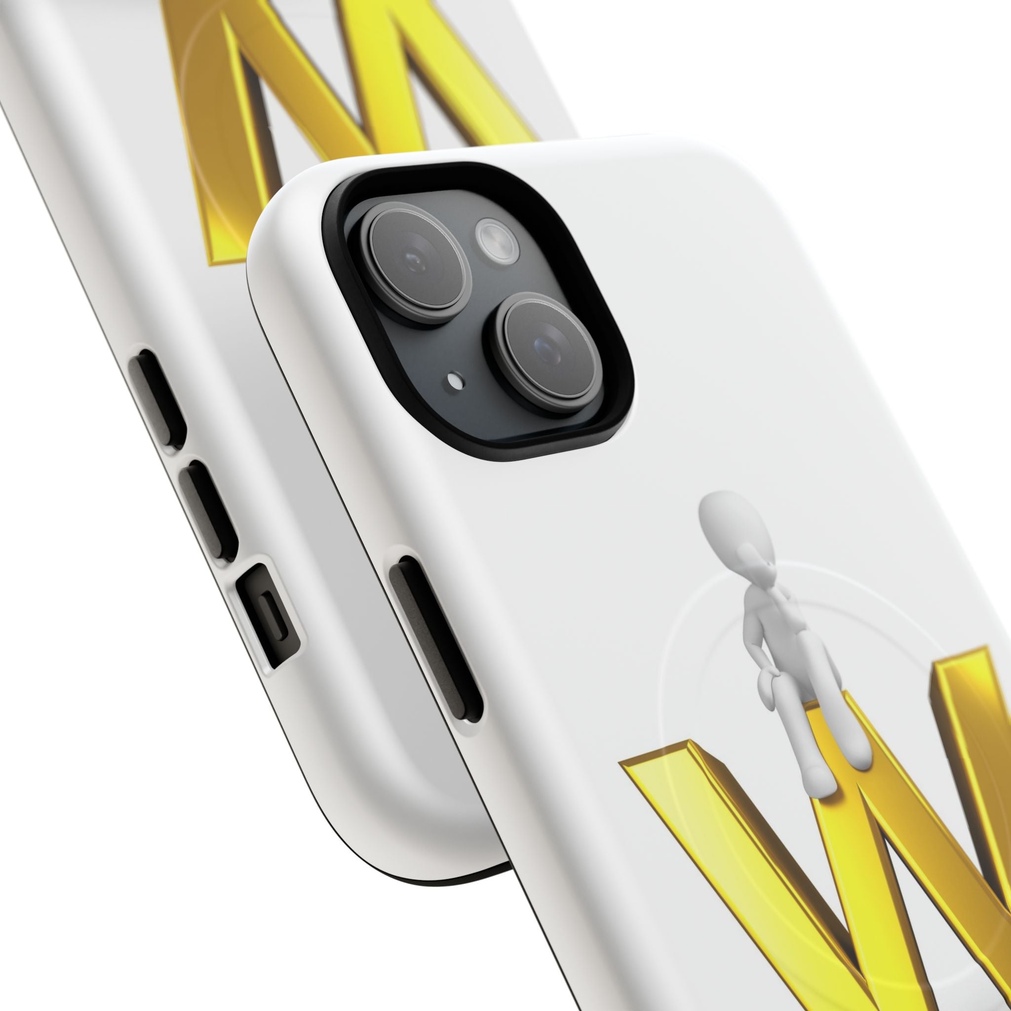 3D Stick Figure on Gold W Phone Case | Tough Magnetic Case