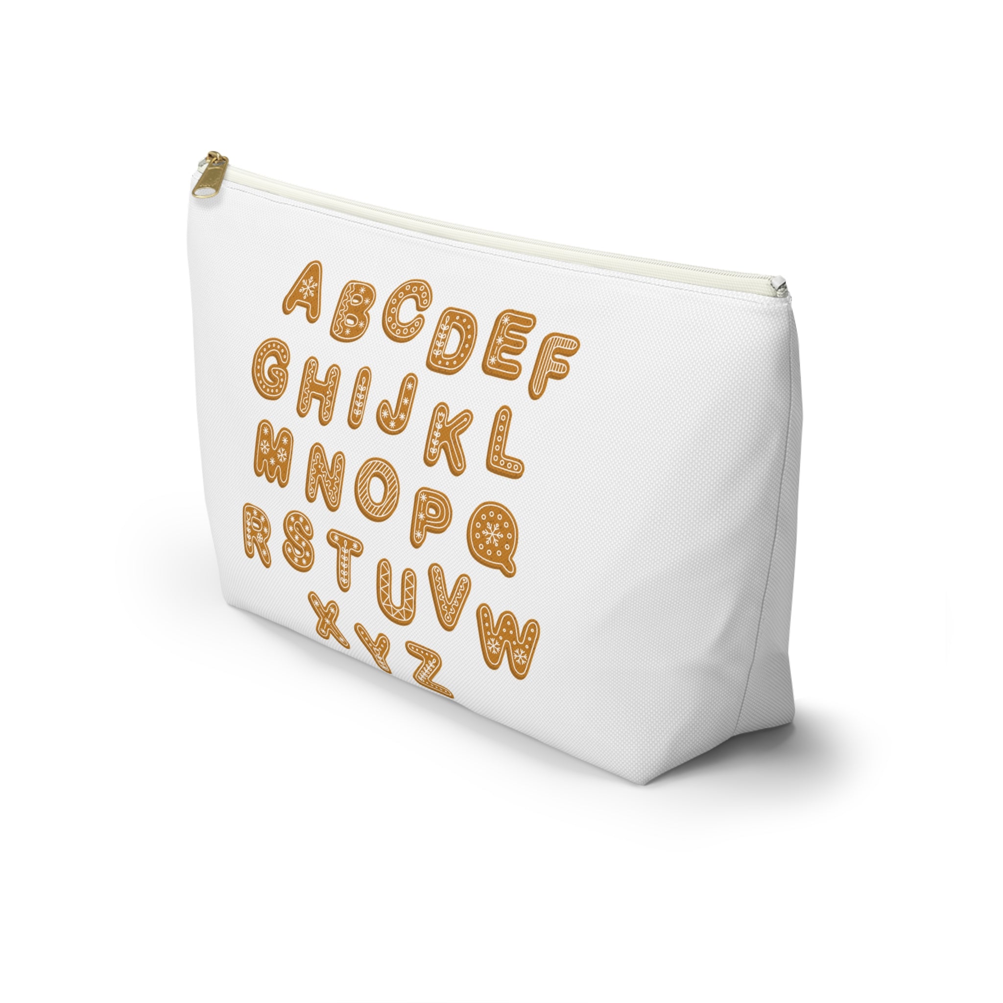 Alphabet Cookie Letters Accessory Pouch | Zipper Makeup Bag