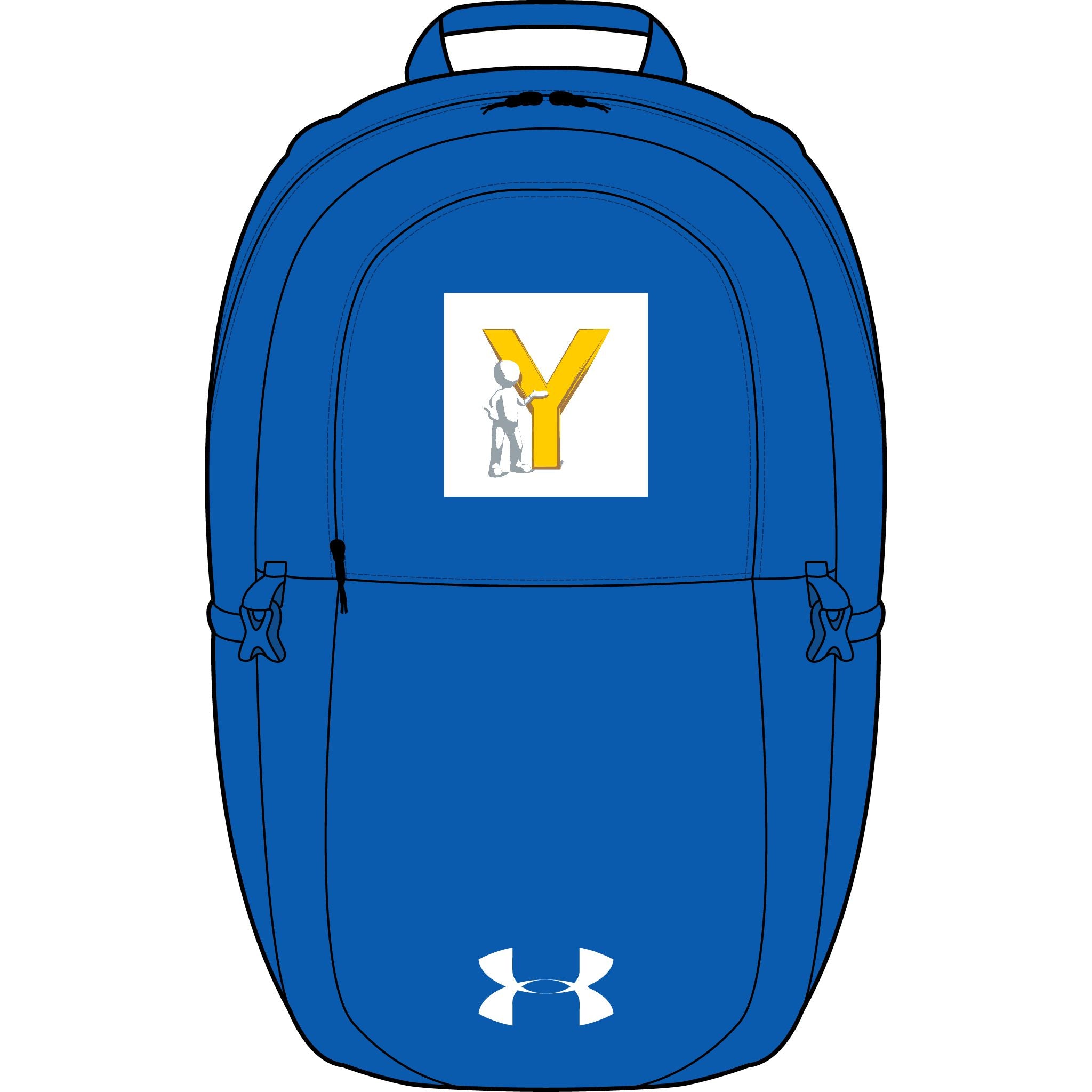 Gelber Rucksack mit Monogramm Y | Gesticktes Initial