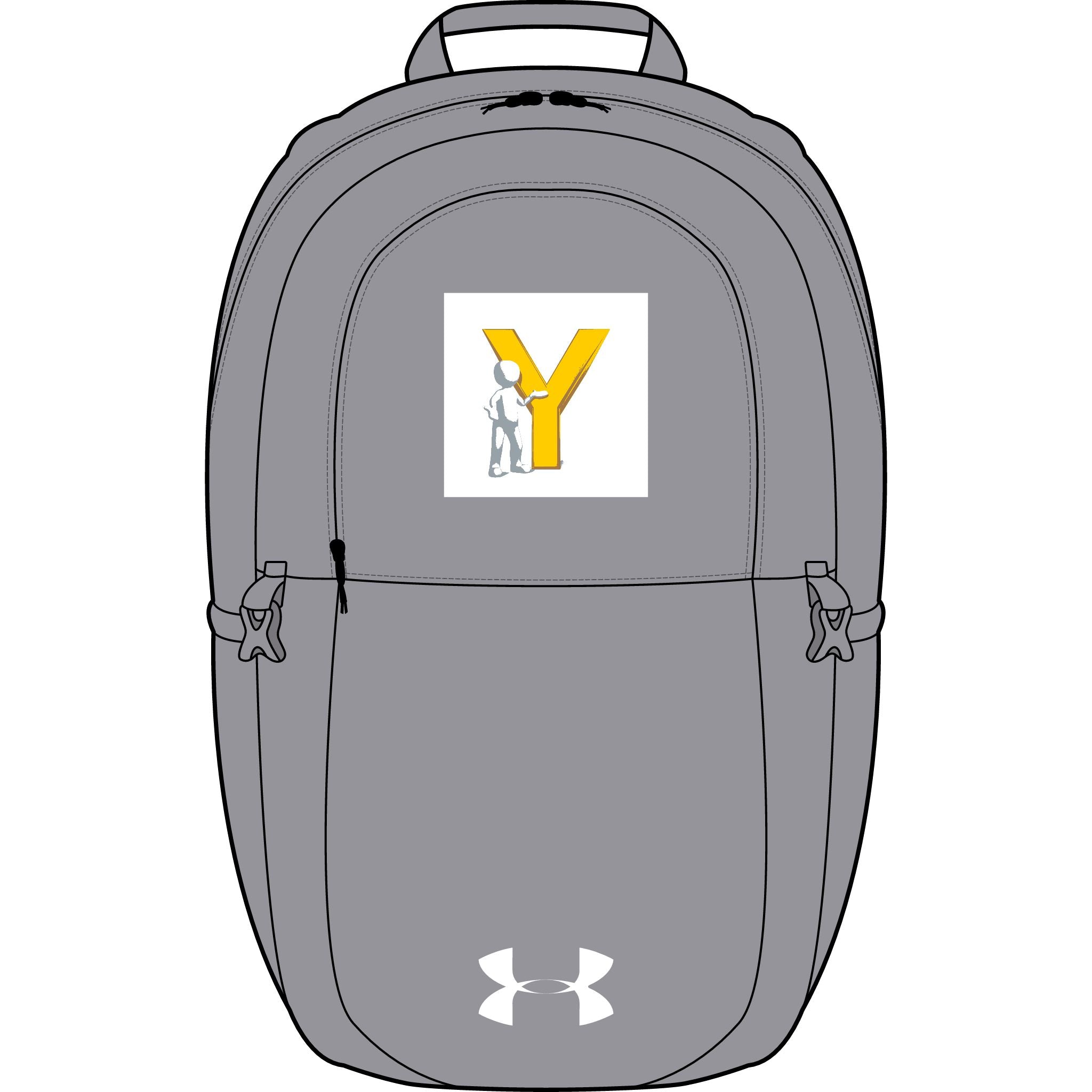 Gelber Rucksack mit Monogramm Y | Gesticktes Initial