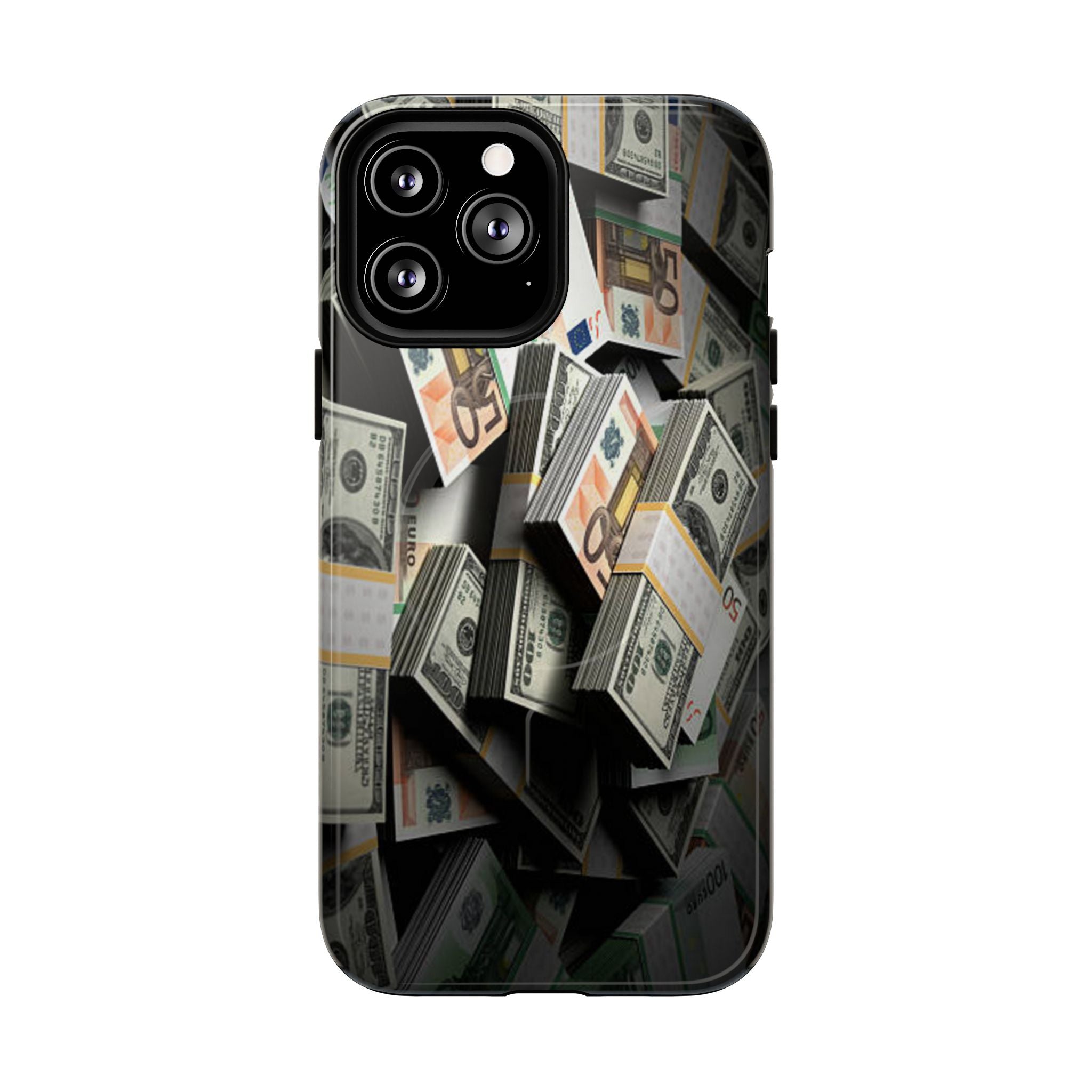 Coque de téléphone Argent Empilé | Coque magnétique robuste