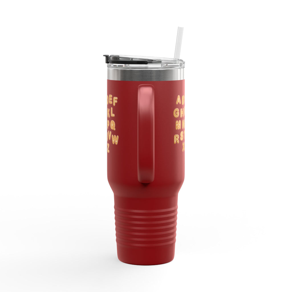 Alphabet Cookie Letters Travel Mug | 40oz Insulated Tumbler