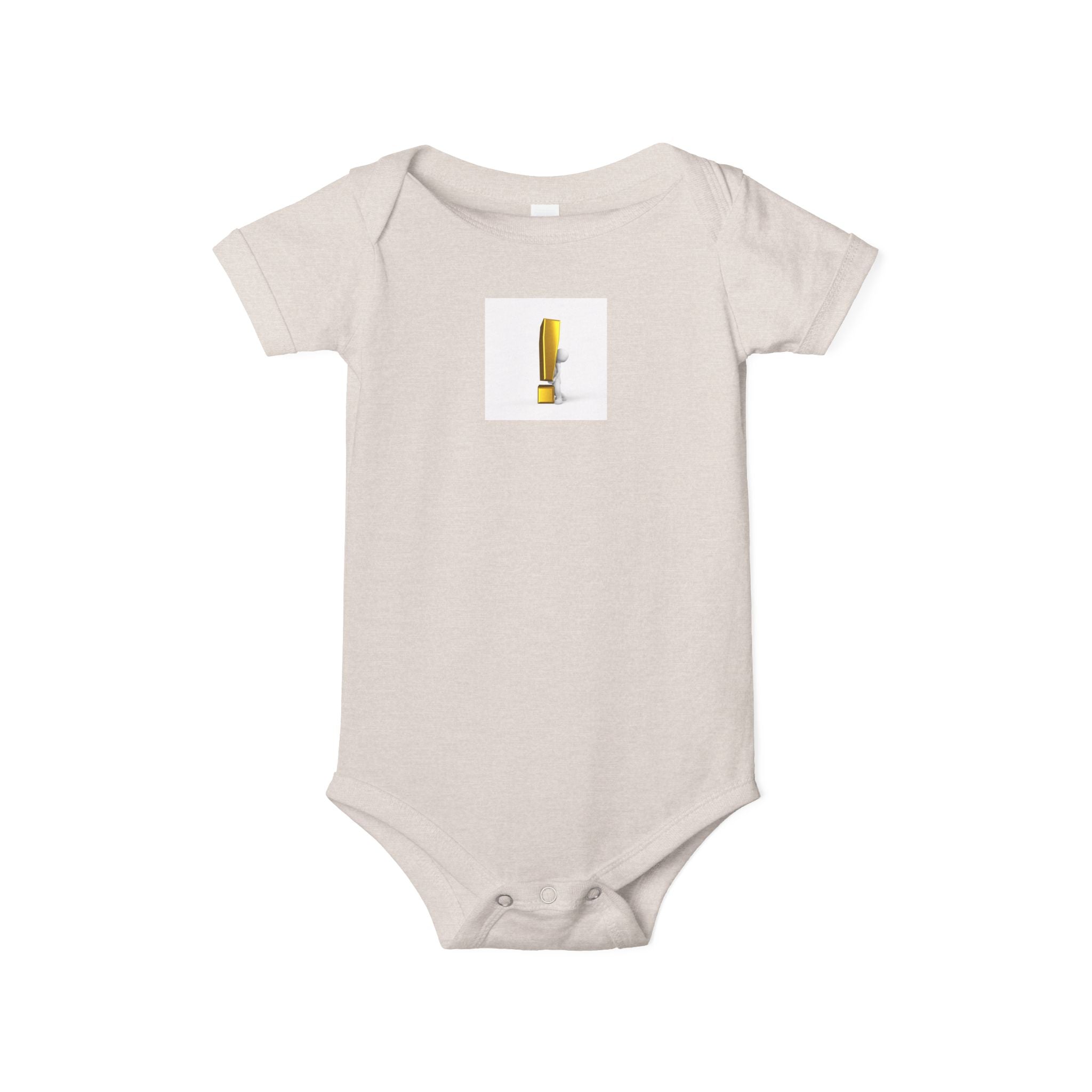 Grenouillère point d'exclamation jaune | Body bébé, Art minimaliste pour le bain de bébé