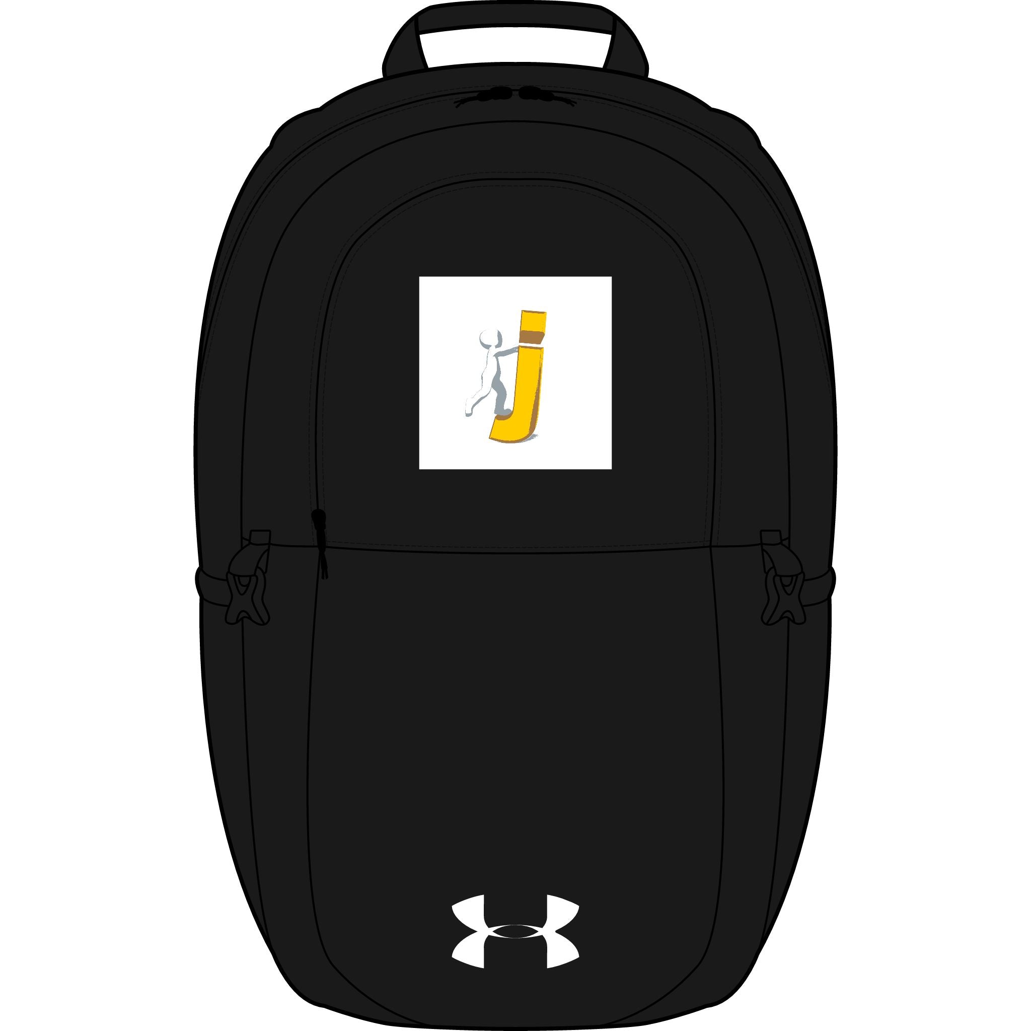 Yellow Letter J Initial Backpack | Embroidered Monogram Patch