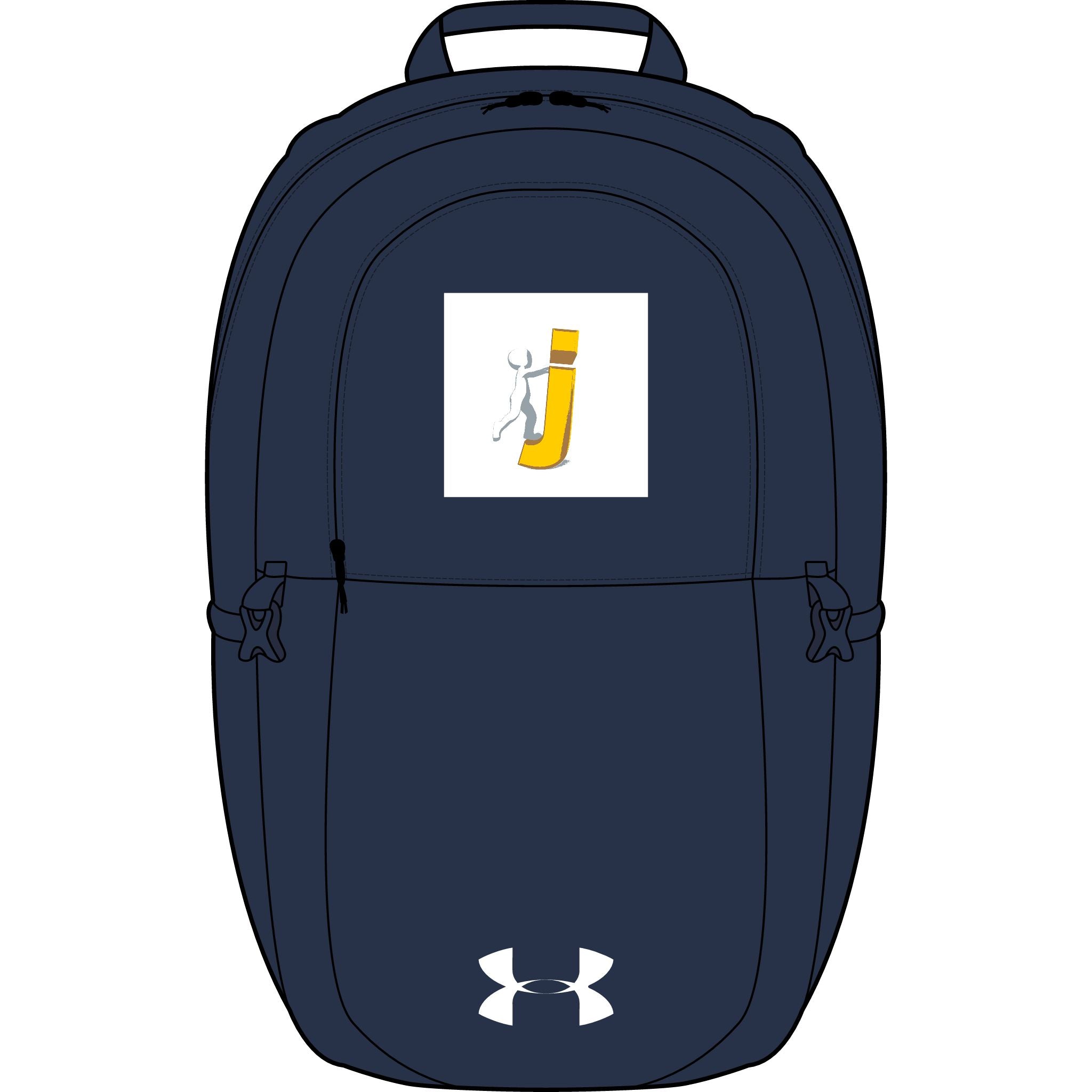 Yellow Letter J Initial Backpack | Embroidered Monogram Patch