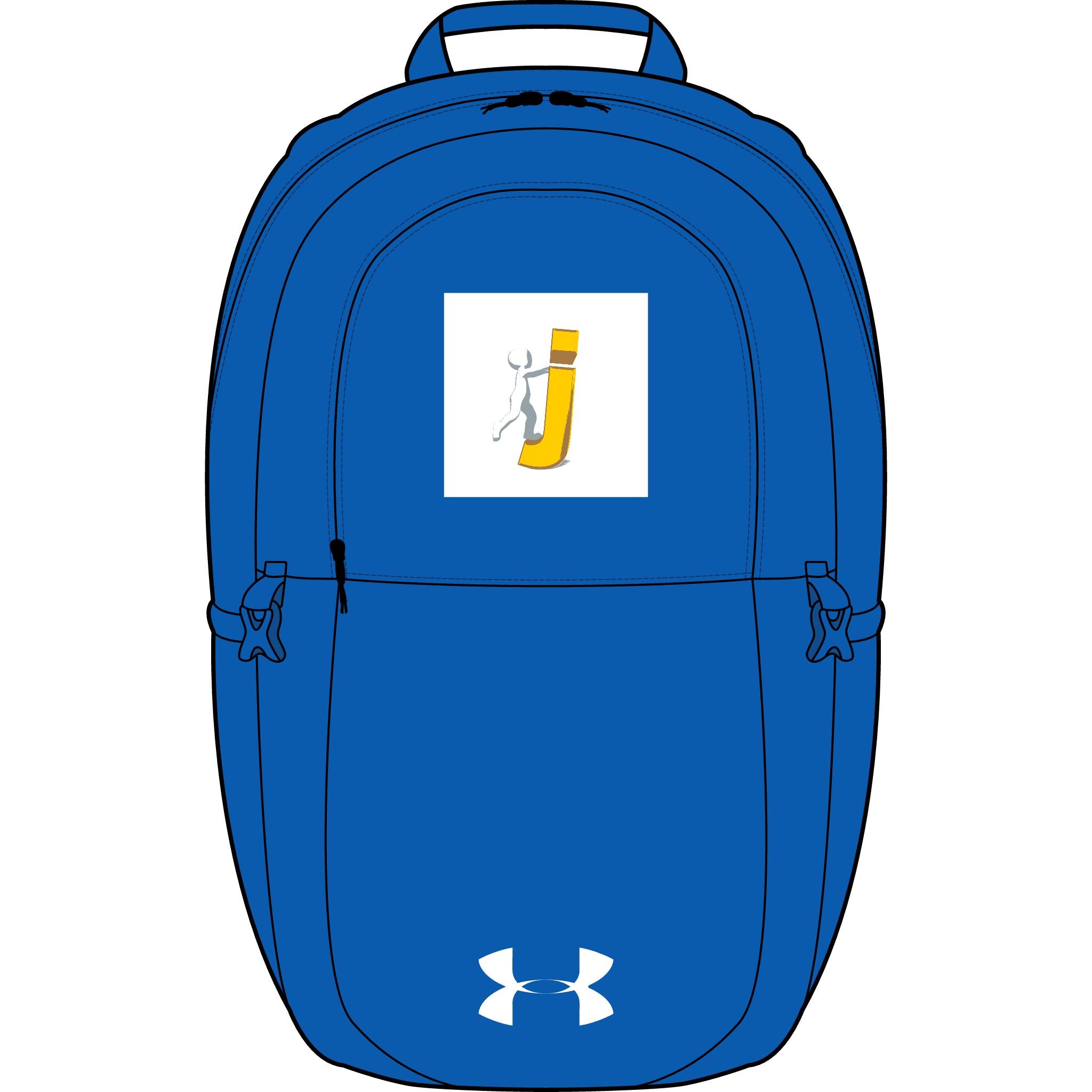 Gelber Rucksack mit Initiale J | Gestickter Monogramm-Patch