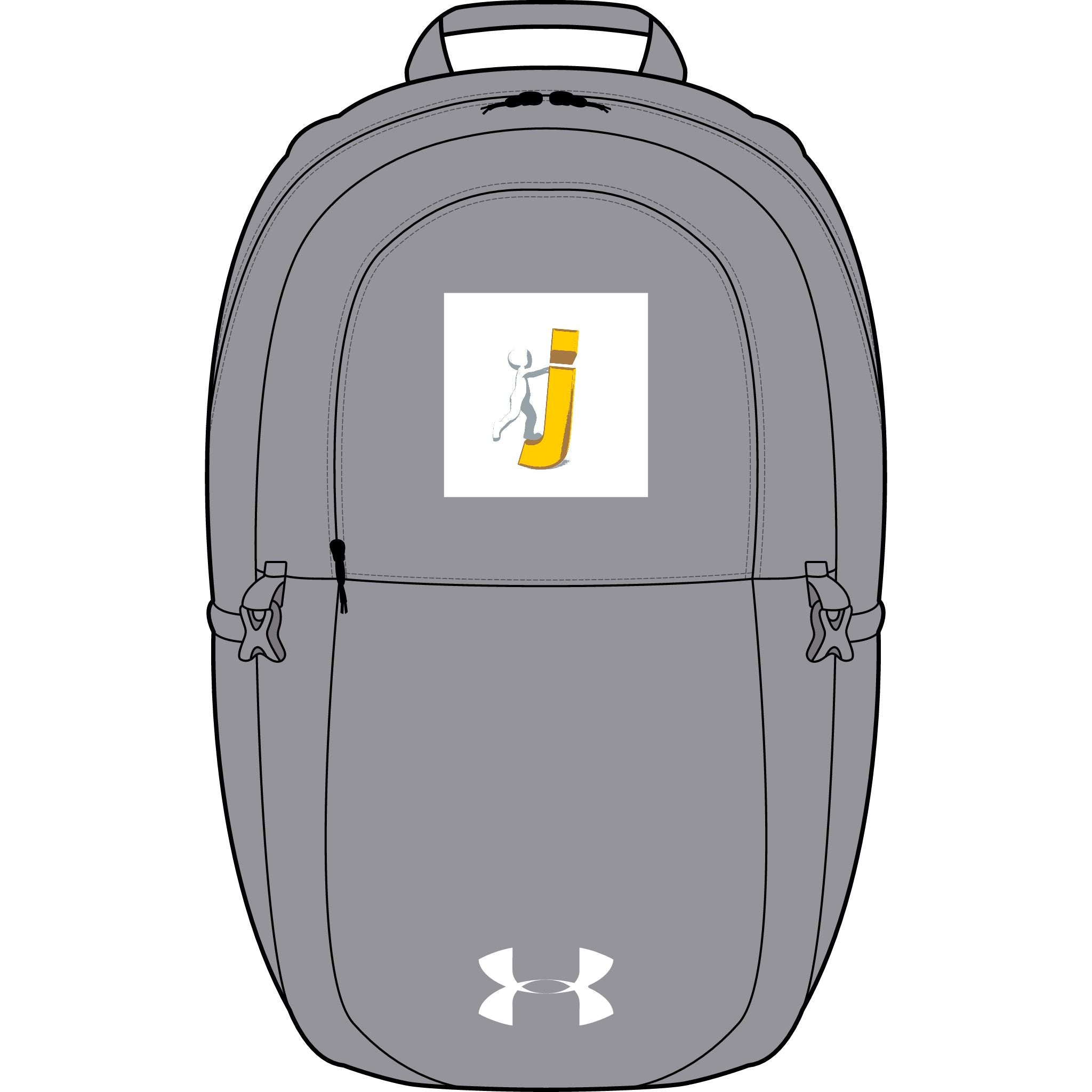 Gelber Rucksack mit Initiale J | Gestickter Monogramm-Patch