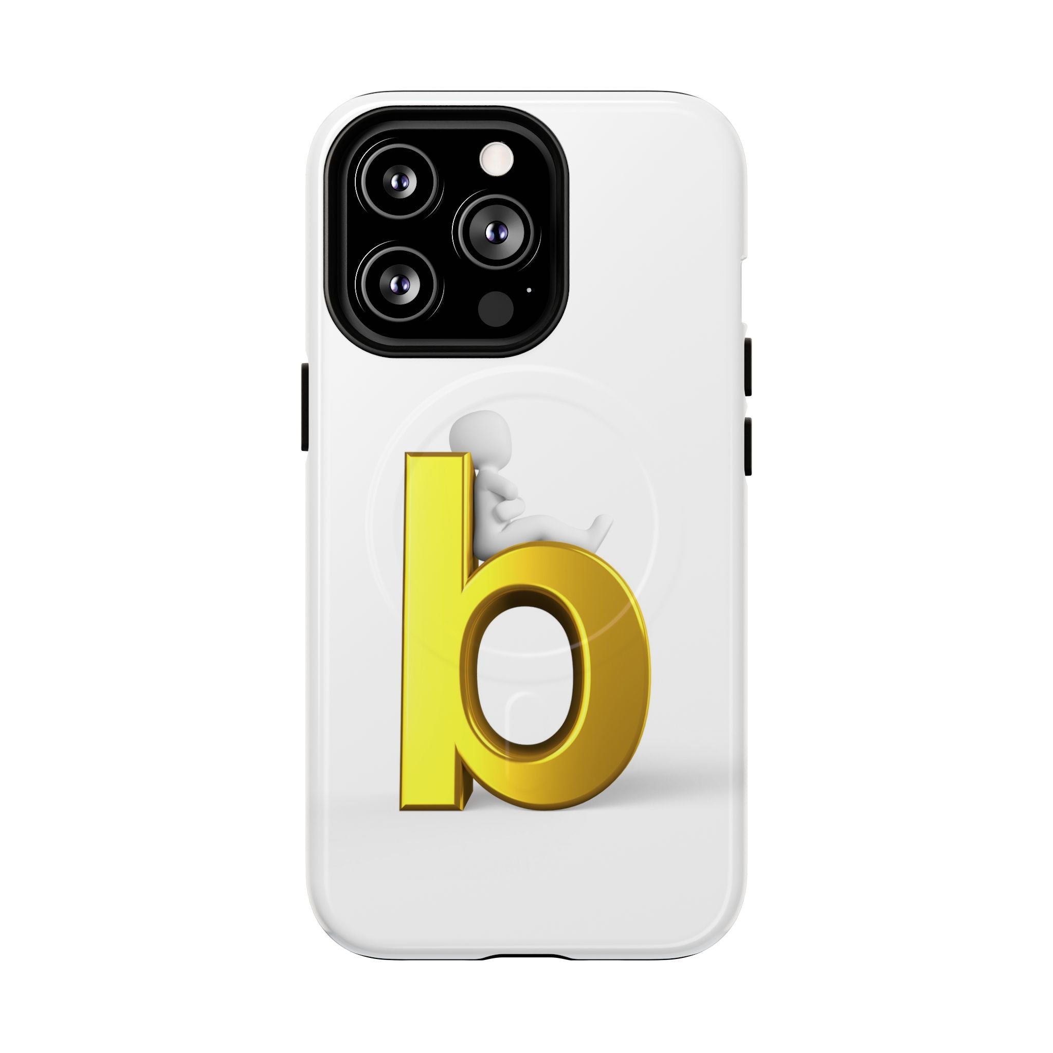Coque de téléphone Lettre B dorée | Coque magnétique robuste