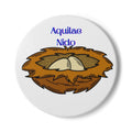 Aquilae Nido Nest Illustration Ceramic Coaster | Bird Nest Artwork