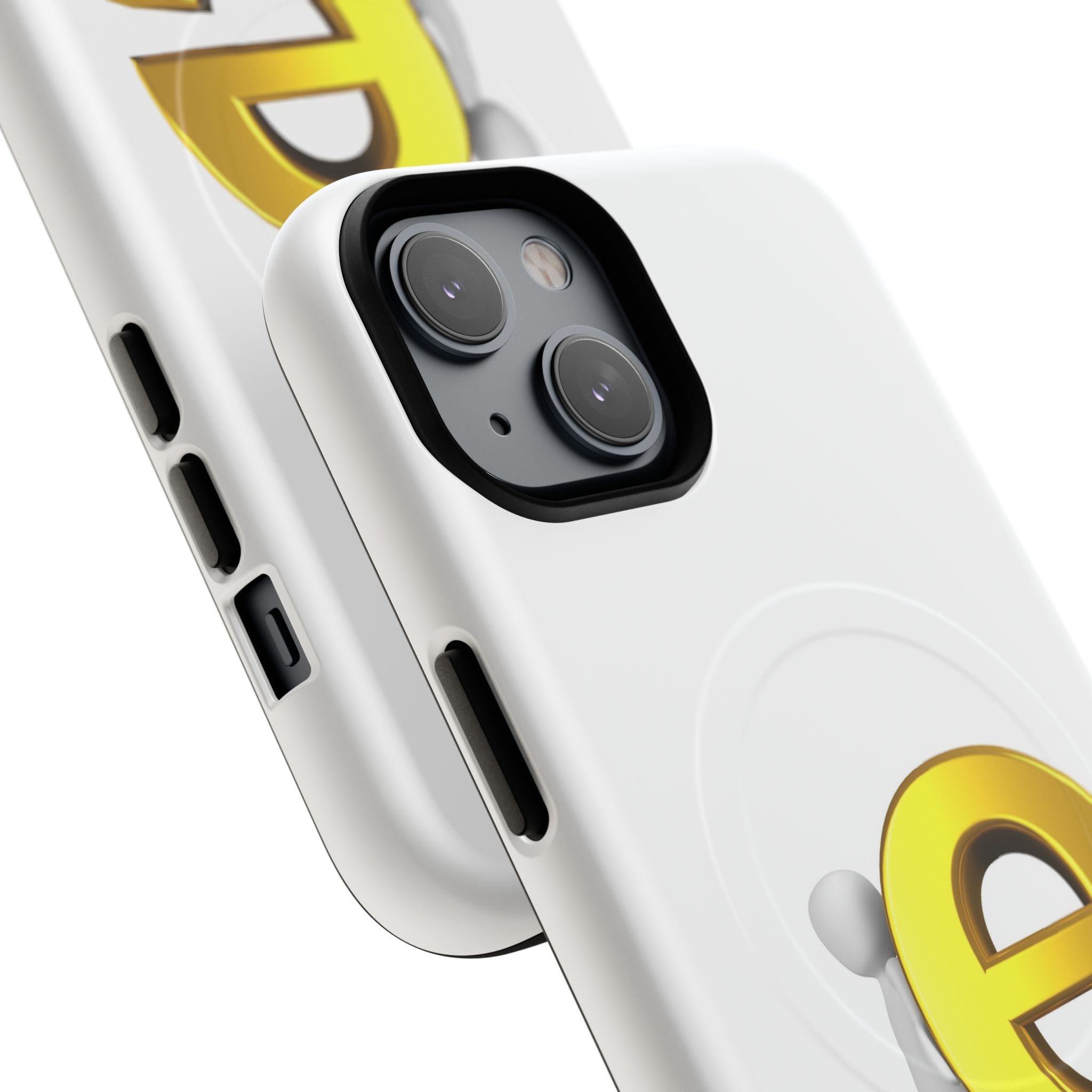 3D Gold Letter E Phone Case | Tough Magnetic Case
