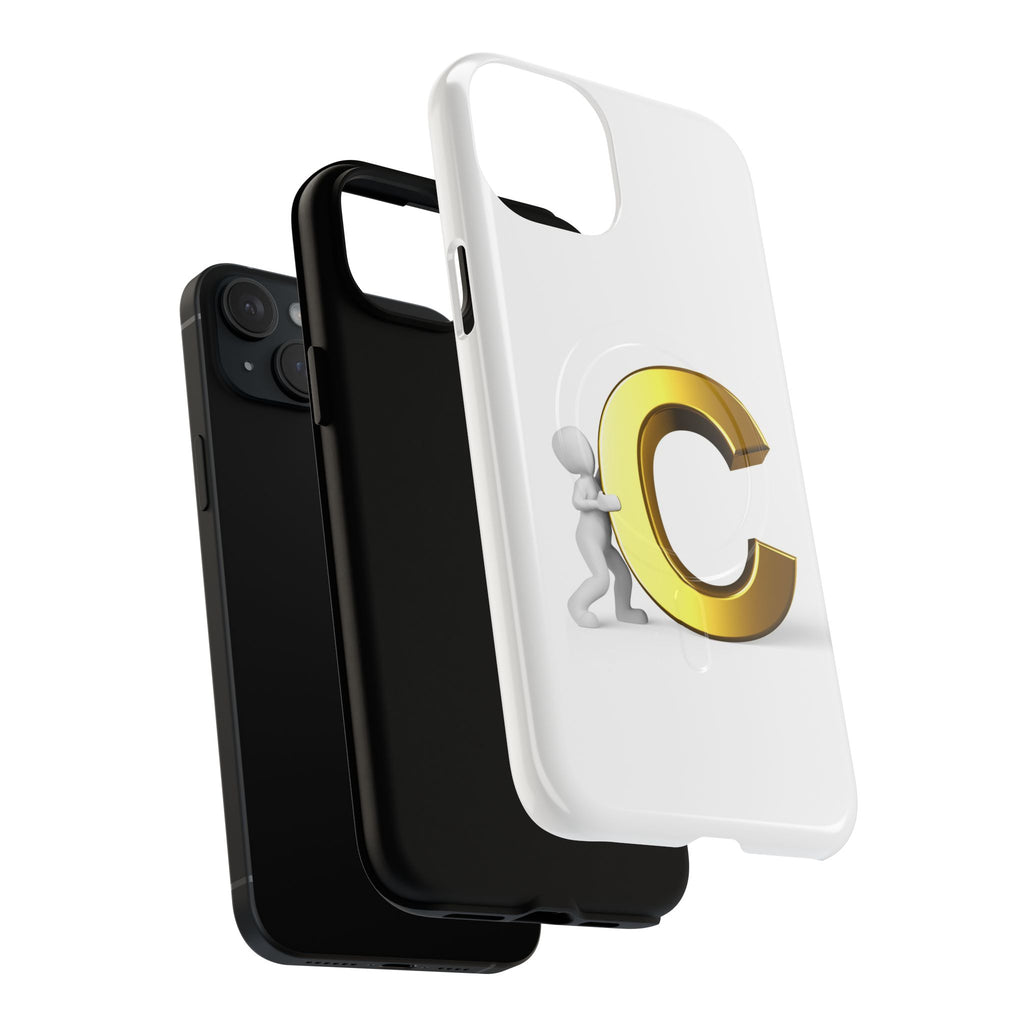 Gold Letter C Monogram Phone Case | Tough Magnetic Case