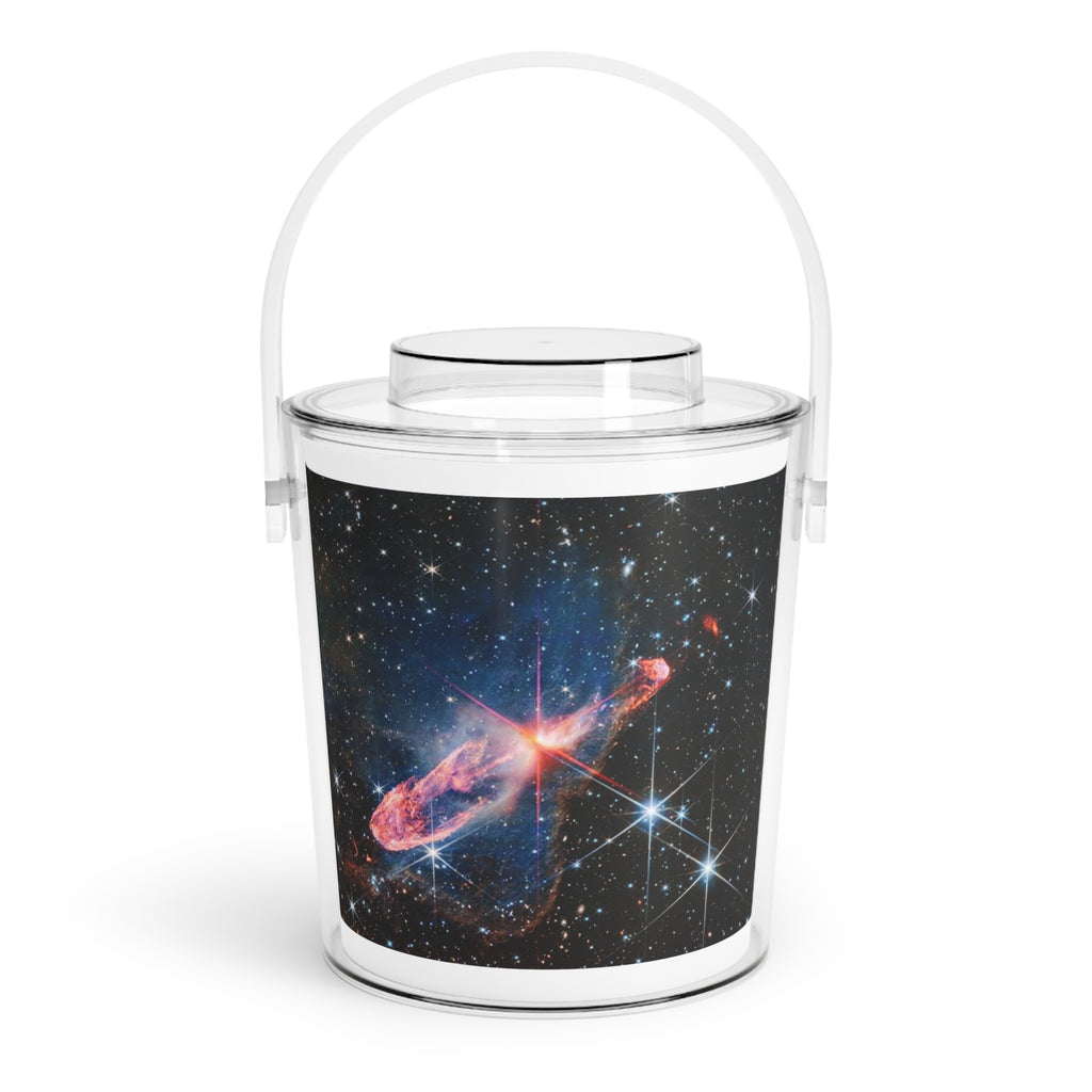 Cosmic Nebula Ice Bucket | Space Galaxy Ice Bucket with Stars